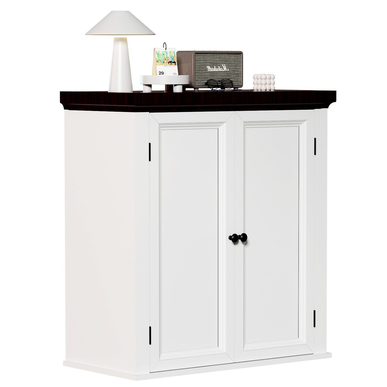 oyajia Sideboard Badezimmerschrank Mehrzweckschrank mit 2 Türen, Höhe 61.5c günstig online kaufen