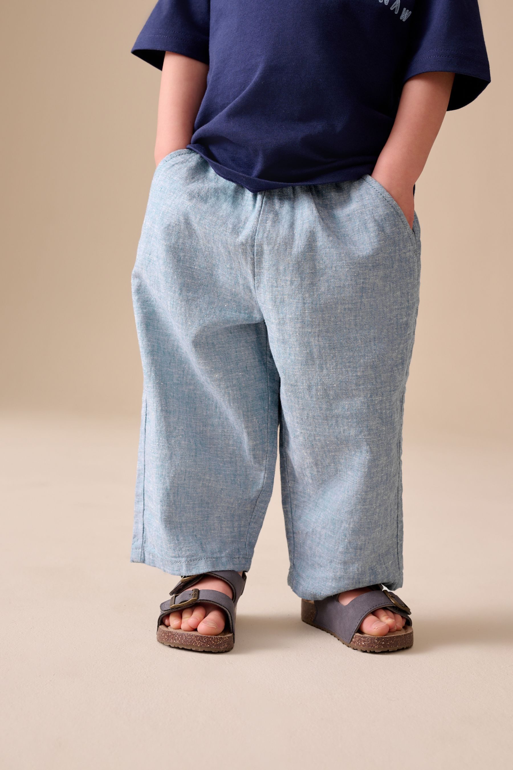 Next Schlupfhose Schlupf-Hose aus Leinenmischung, weite Passform (1-tlg)