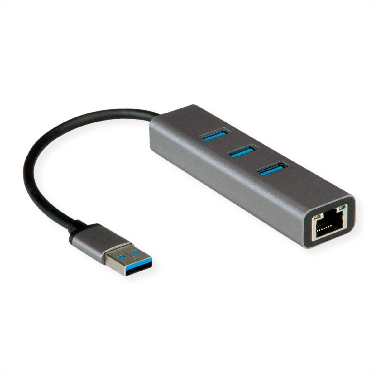 USB 3.2 Gen 1 zu Gigabit Ethernet Konverter + Hub 3x Computer-Adapter