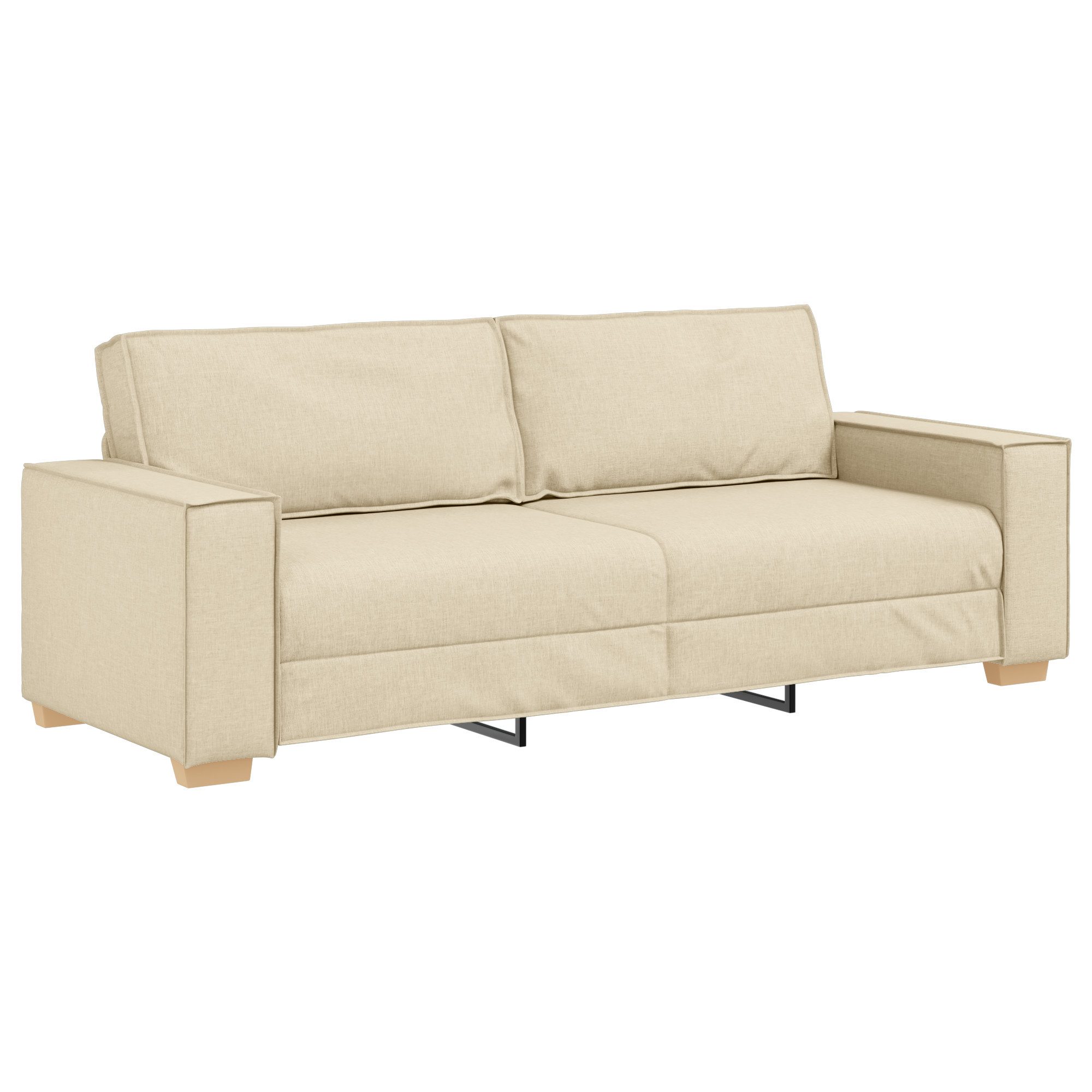 vidaXL Sofa Sofa 3-Sitzer Creme 180 günstig online kaufen