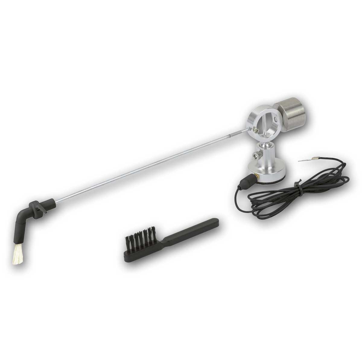 Dynavox Plattenspieler-Reinigungs-Set Schallplatten-Mitlaufbesen Ziegenhaar + Nadelbürst