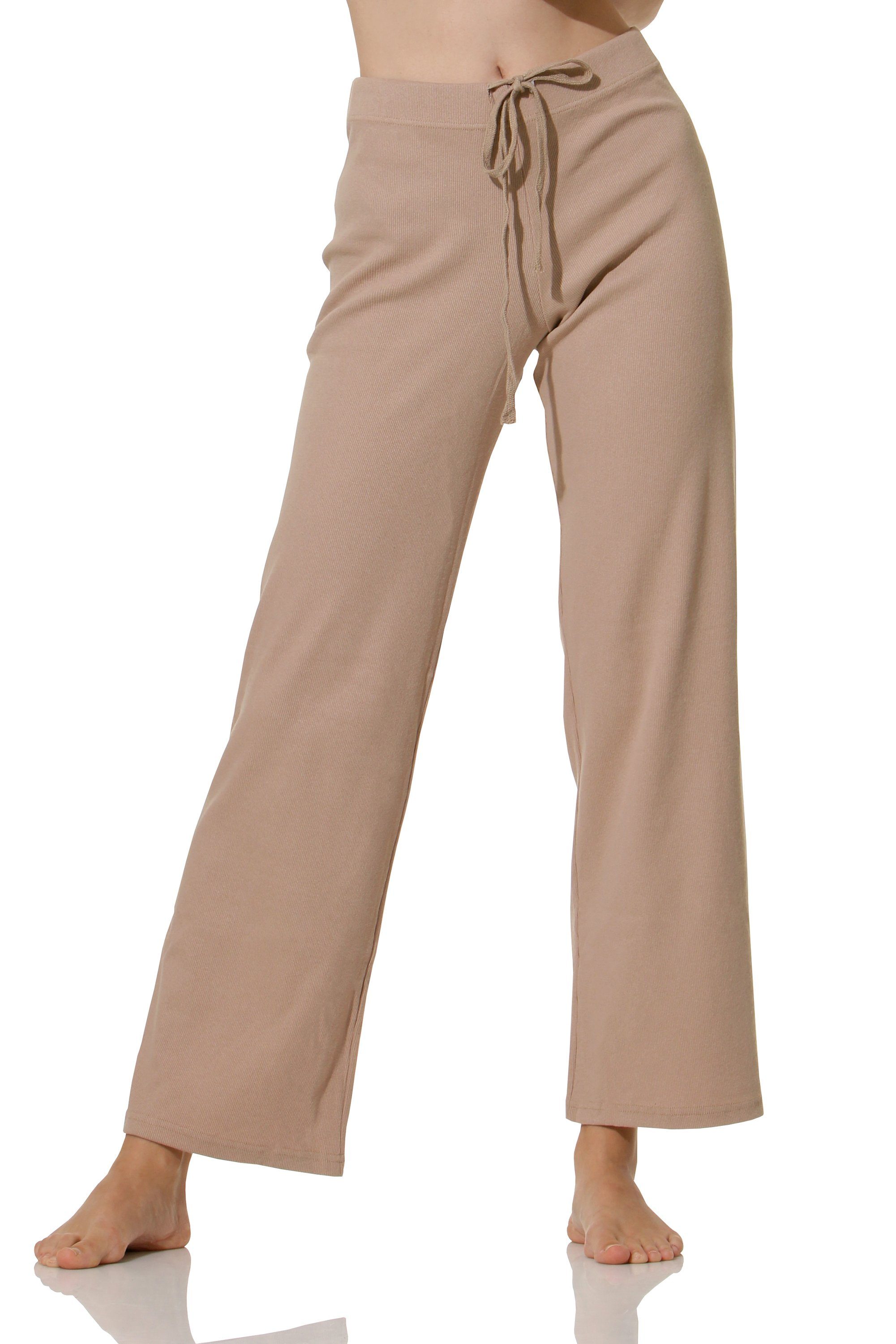 Rippjersey Yenita® aus Relaxhose Beige