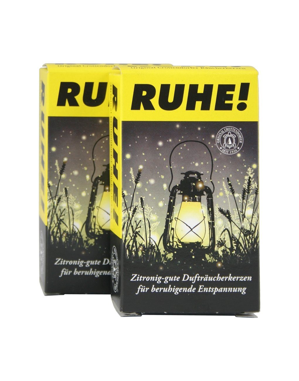 Crottendorfer Duftkerze 1550, XL Räucherkerzen "RUHE!" im 2er Set, gegen Mücken - Made in Germany