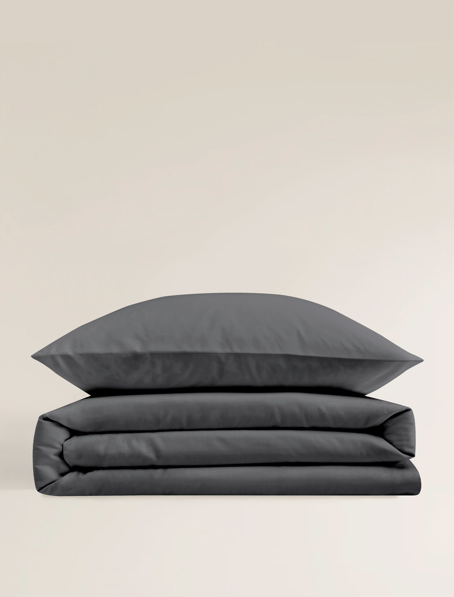 BIERBAUM Bettwäsche Elegant uni, Mako-Satin, 2 teilig, Mako-Satin, 100 % Baumwolle, Uni, pflegeleicht