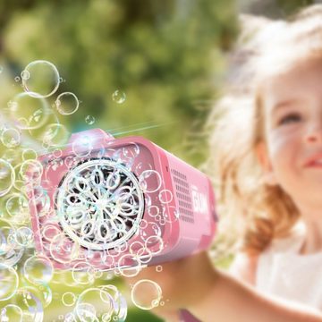 XDeer Seifenblasenmaschine Seifenblasen kinder Seifenblasenmaschine mit Lichter, Seifenblasenpistole Bubble Machine für Kinder Hochzeit