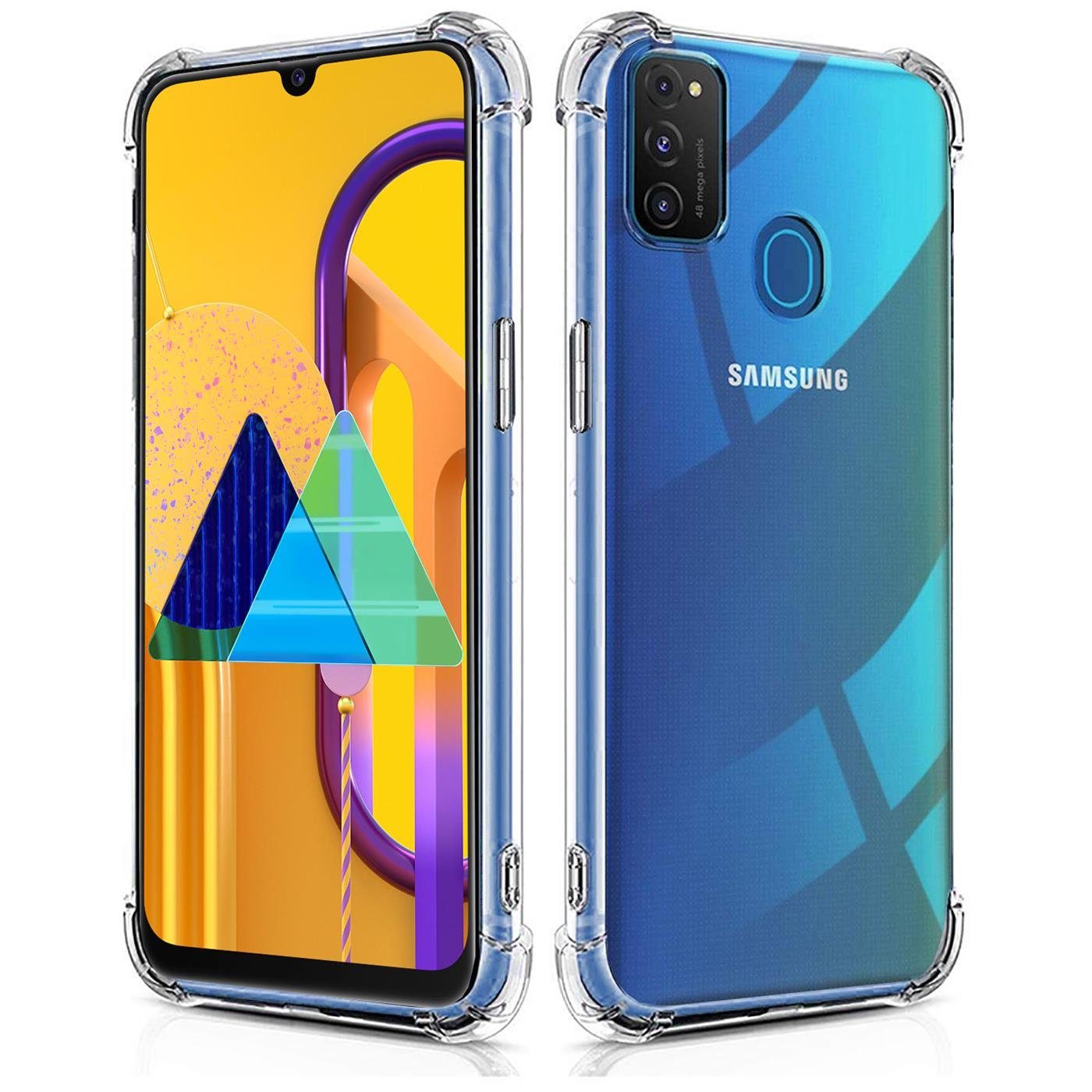 CoolGadget Handyhülle Anti Shock Rugged Case für Samsung Galaxy M30s / M21 6,2 Zoll, Slim Cover mit Kantenschutz Schutzhülle für Samsung M30s / M21 Hülle