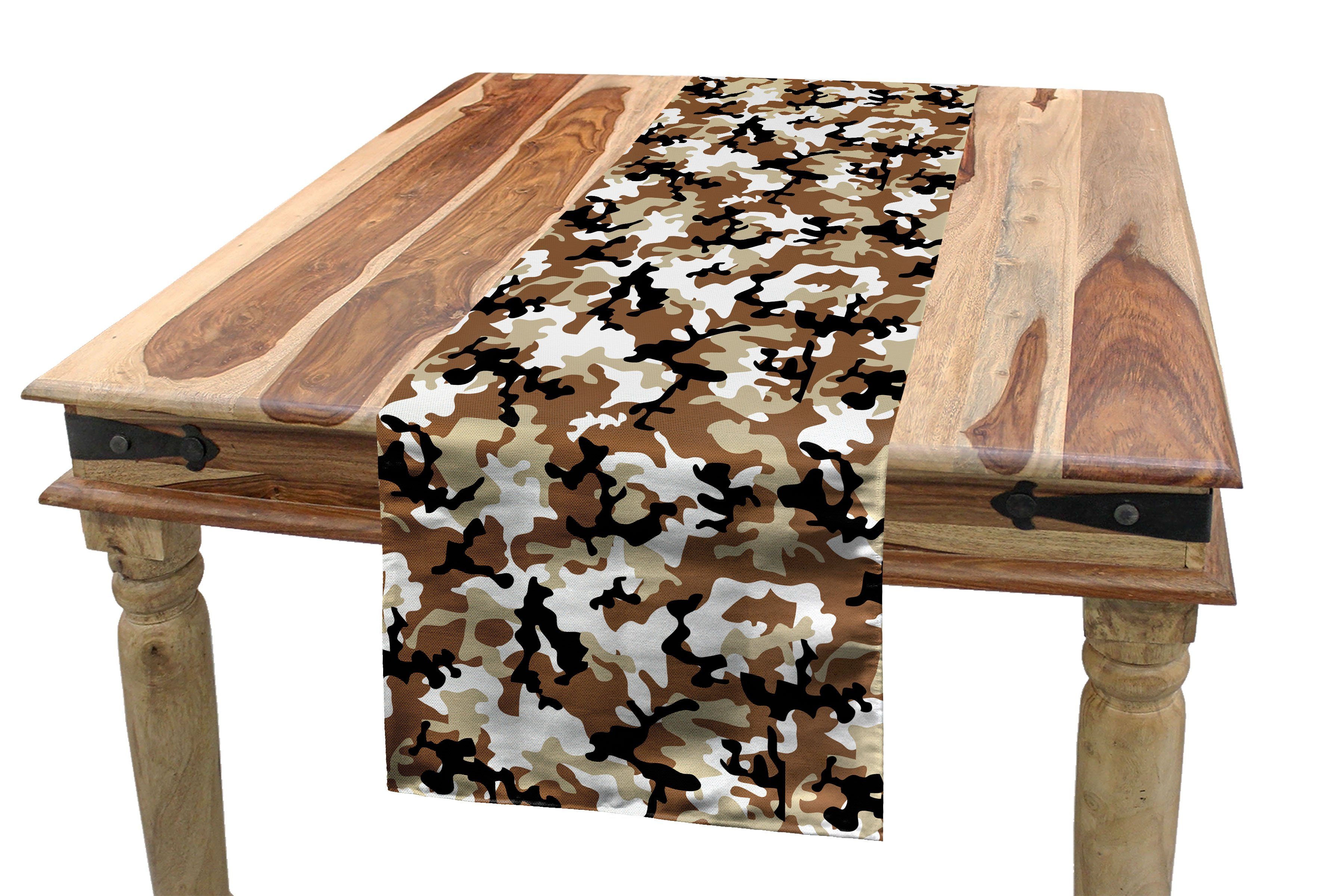 Tischläufer Tischläufer, Abakuhaus Camo Stil Shades Abstrakt Küche Rechteckiger Dekorativer Esszimmer