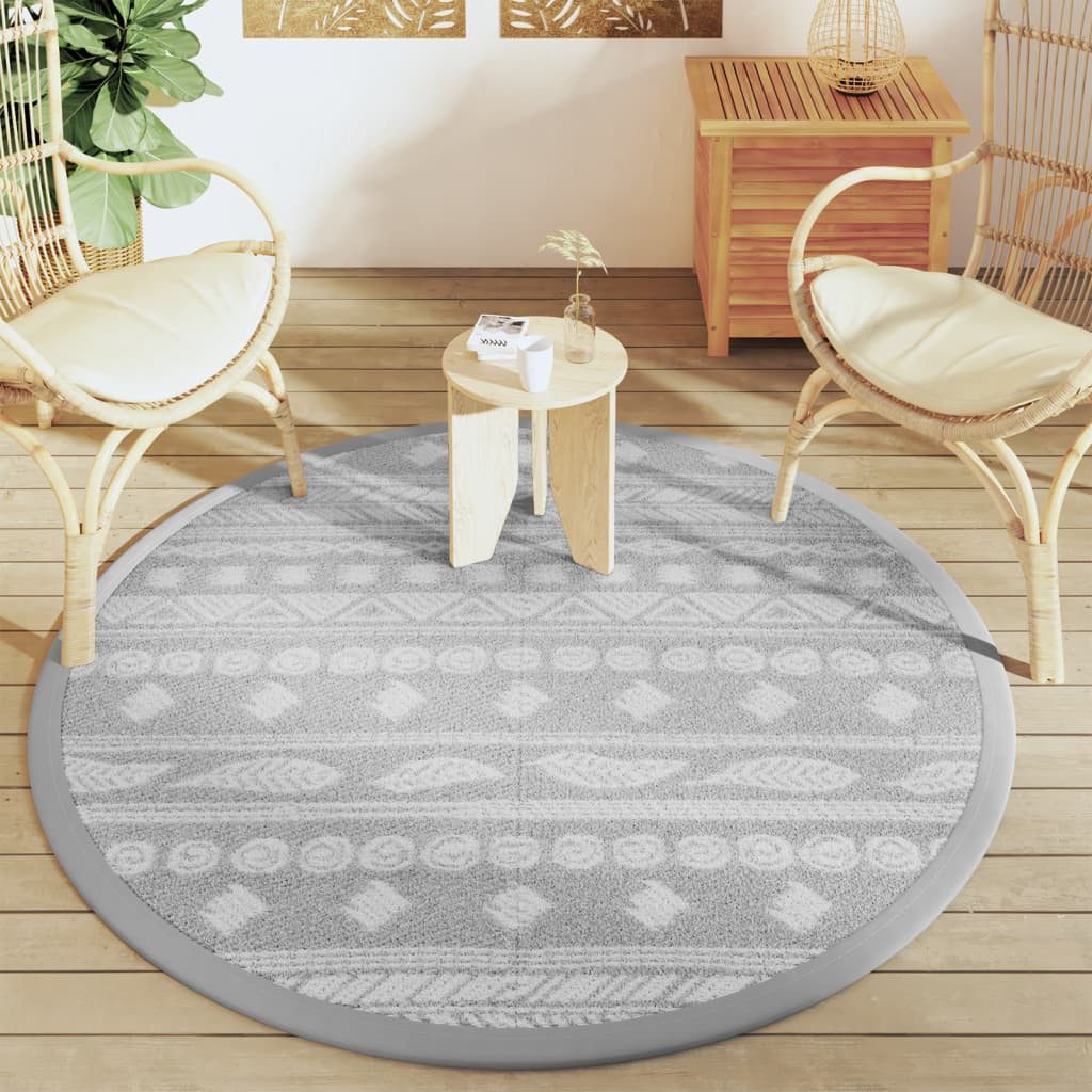 vidaXL Outdoorteppich Outdoor-Teppich ARAKIL Grau Ø160 günstig online kaufen