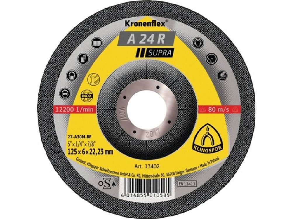 Klingspor Schruppscheibe 10er Pack KLINGSPOR 240831 Schruppscheibe A 24 R Supra D125xS4mm gekr
