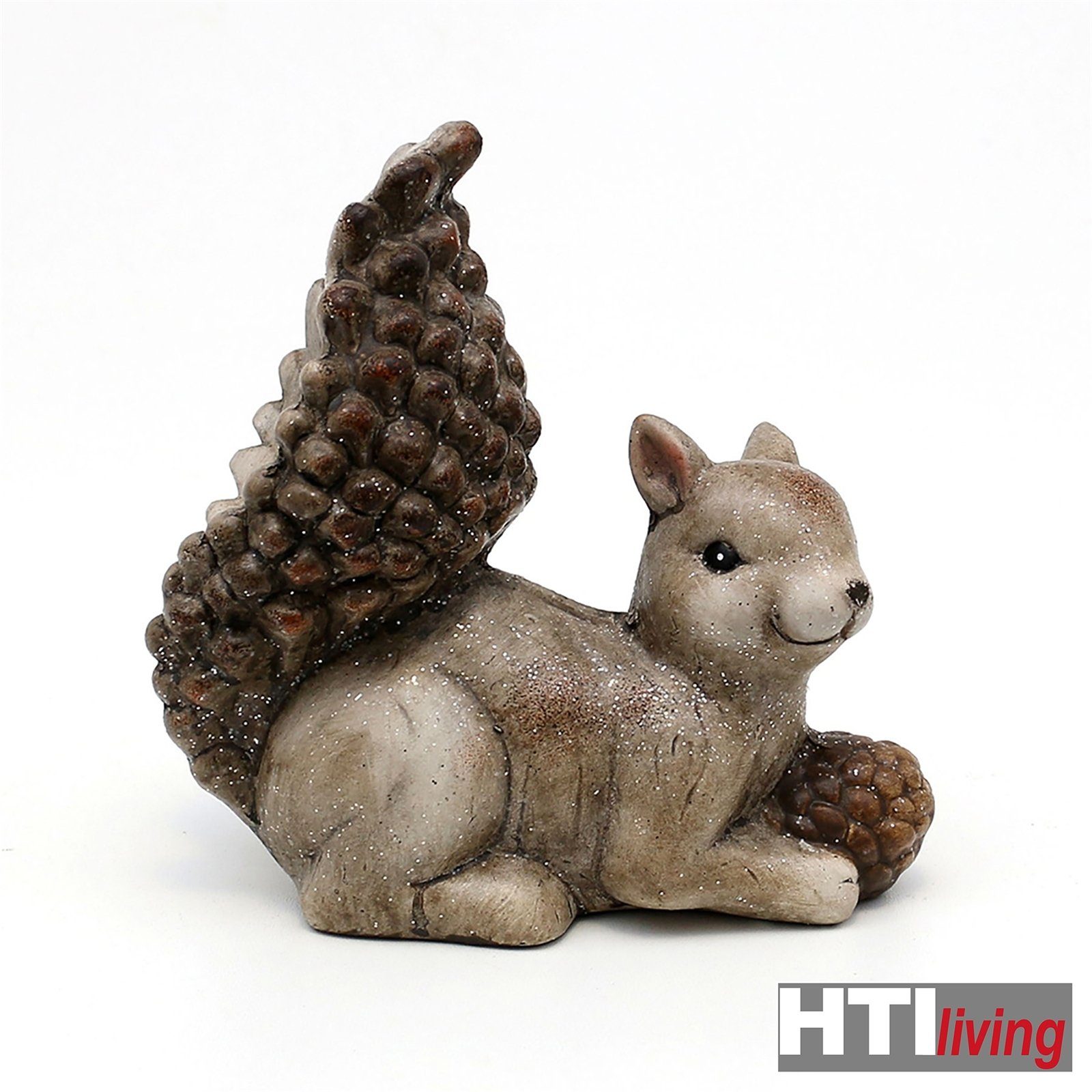 mit Keramikfigur Glitter, Tierfigur Keramik Dekofigur Waldtiere HTI-Living Eichhörnchen