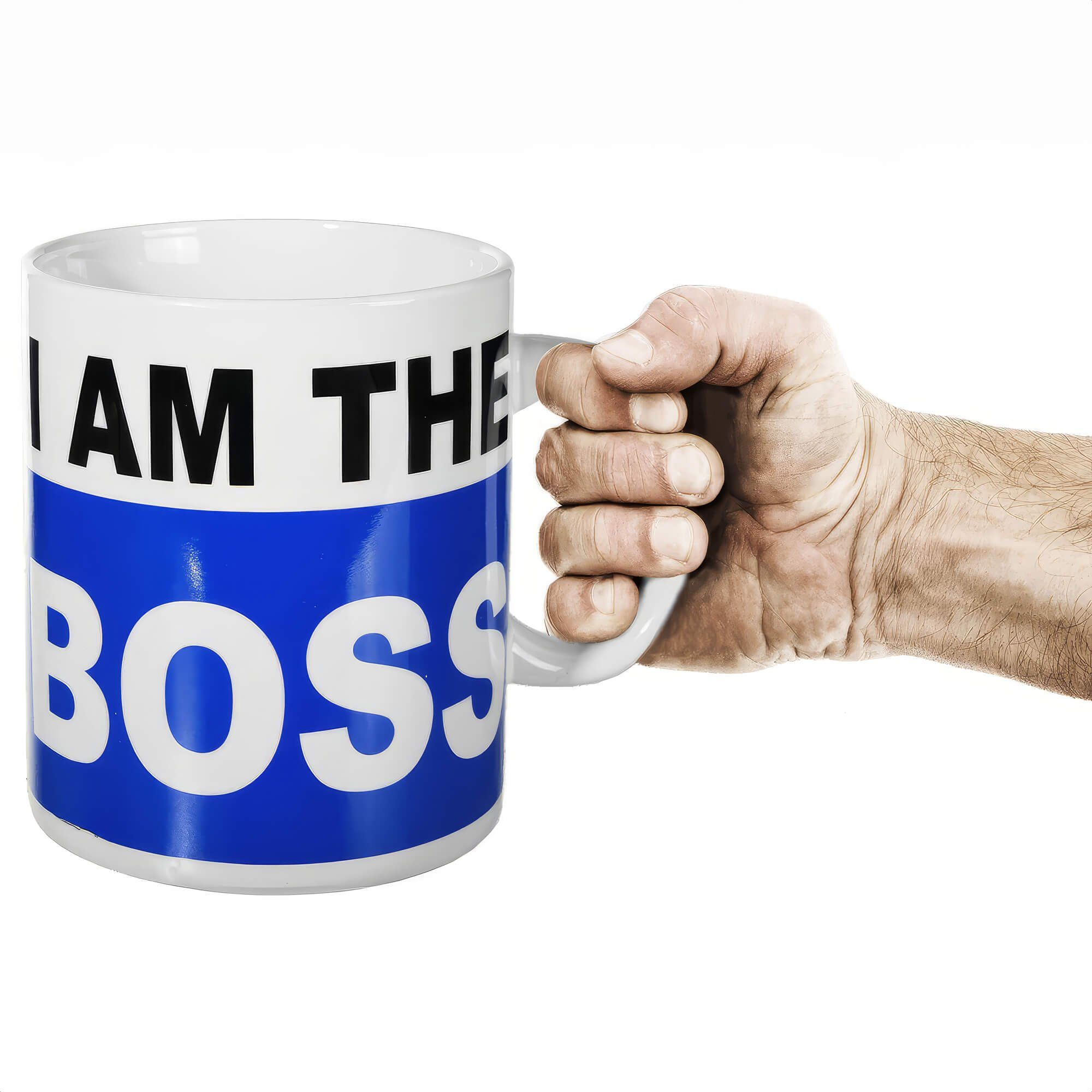 Out of the Blue Tasse XL-Tasse i am the boss Kaffeebecher Kaffeetasse Jumbotasse, Keramik