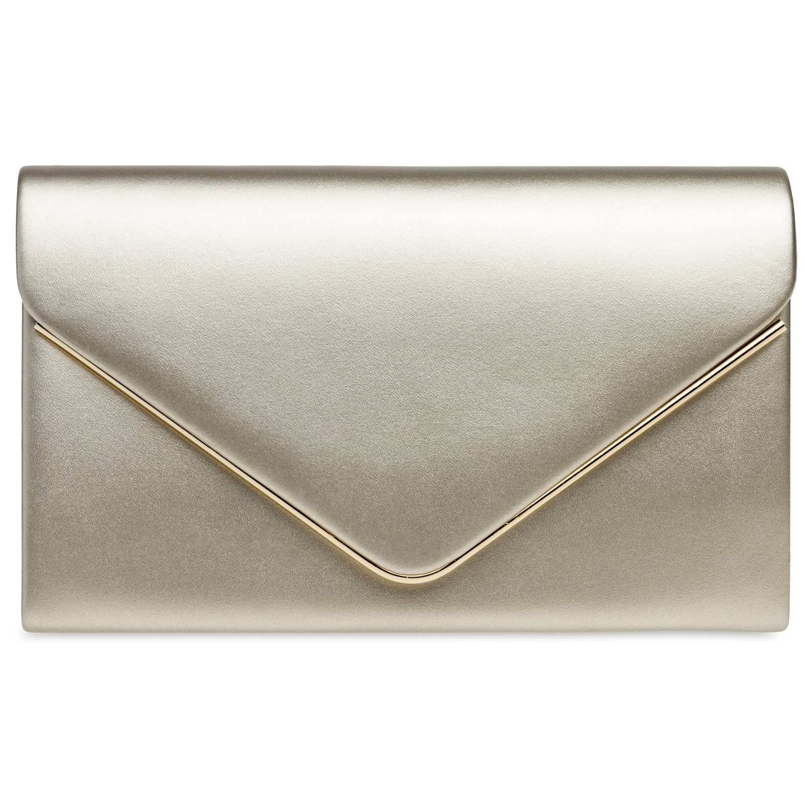 CASPAR TA413 Damen Briefumschlag Clutch Tasche Abendtasche Glanz elegant 