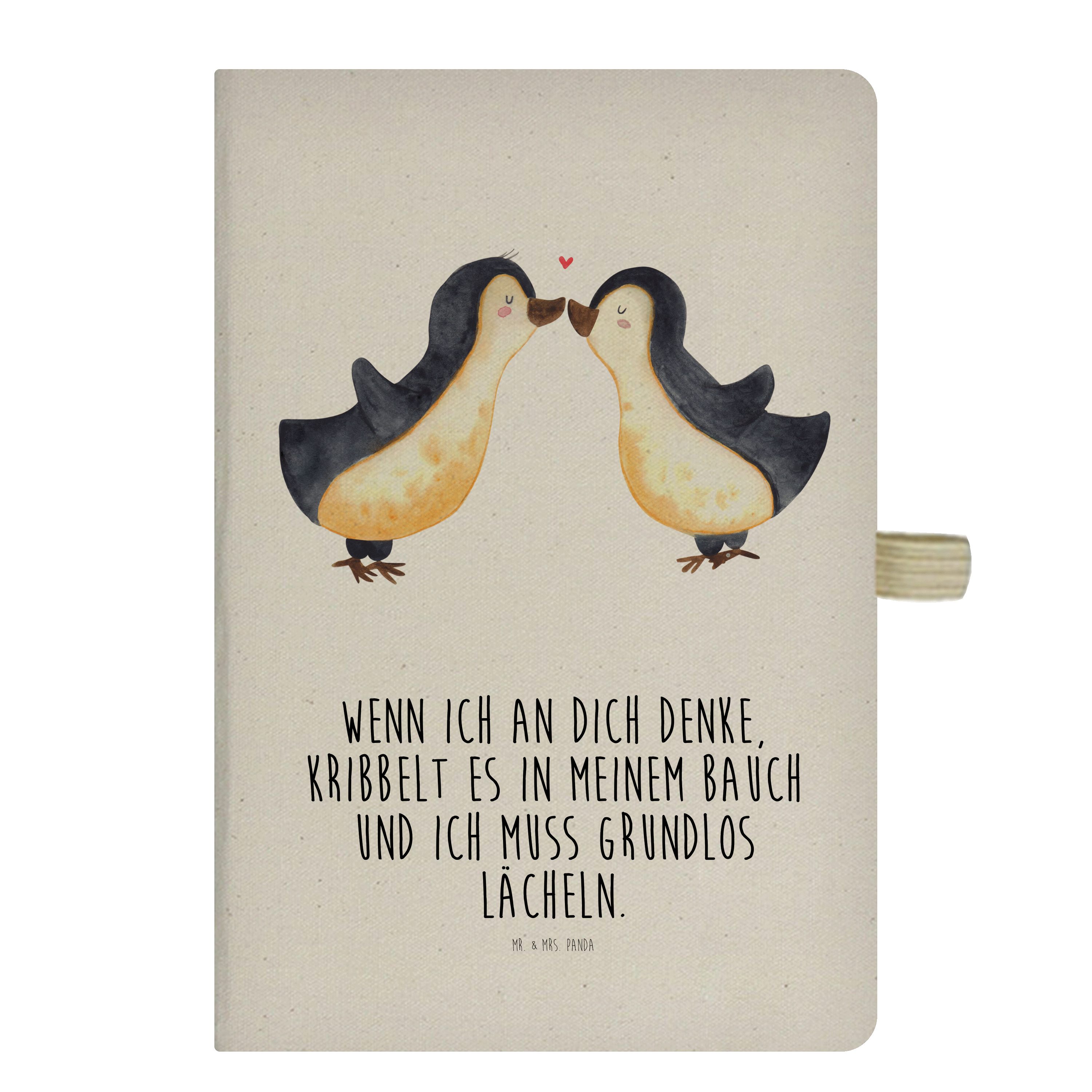 Kuss - Pinguine Panda - Ehemann, Mrs. F Mr. & & Mr. für Panda Geschenk, Heiratsantrag, Mrs. Transparent Notizbuch