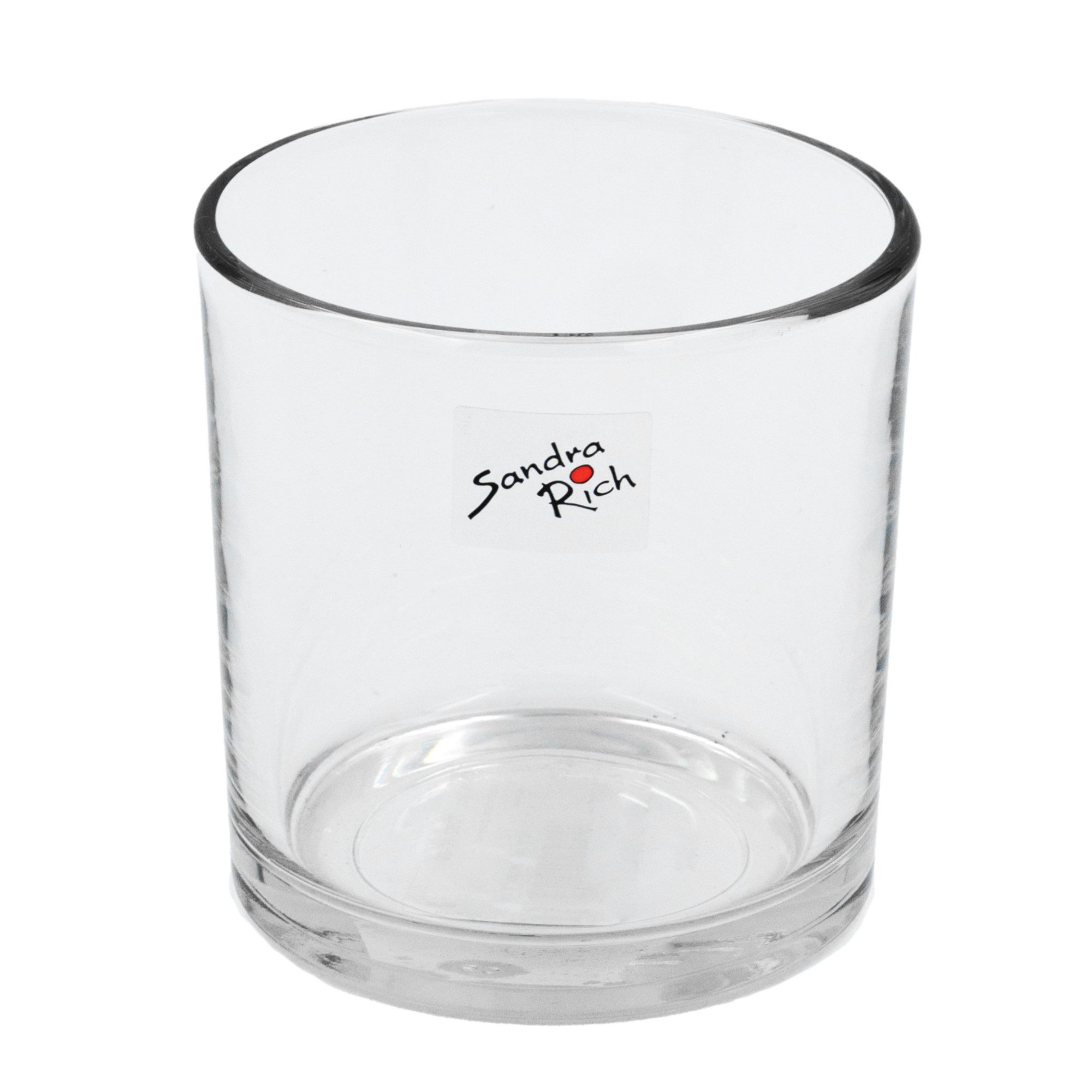 Sandra Rich Windlicht Glastopf "Cyli" 10 x 10cm – Windlicht Teelichtglas Blumentopf aus Glas