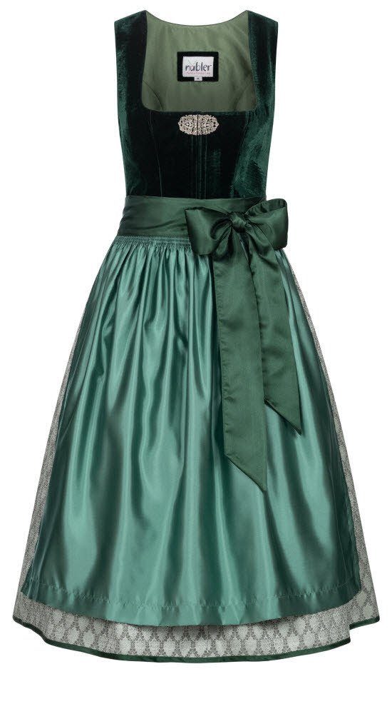 Trachtenkleid Dirndl midi Malies in Dunkelgrün von Nübler