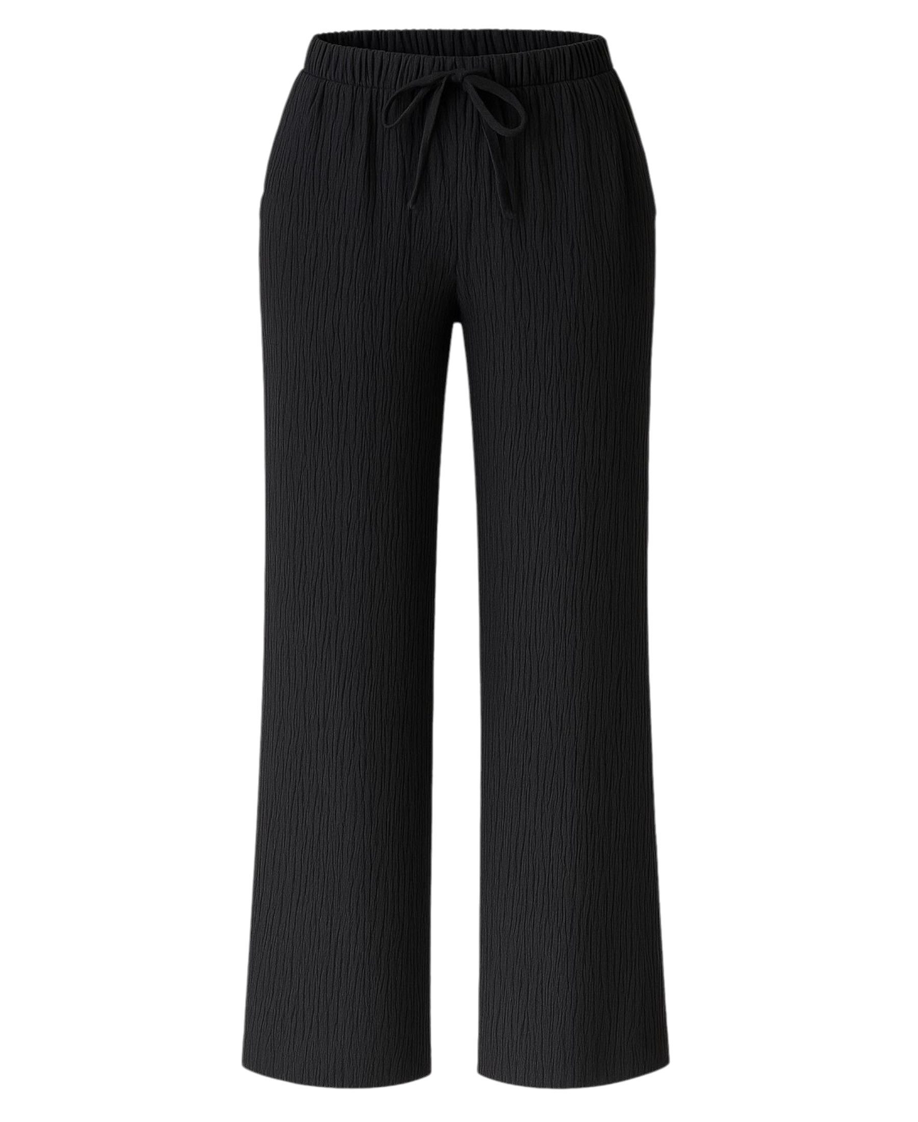 fashionshowcase Palazzohose Damen Sommerhose Crinkle Marlene-Hose günstig online kaufen