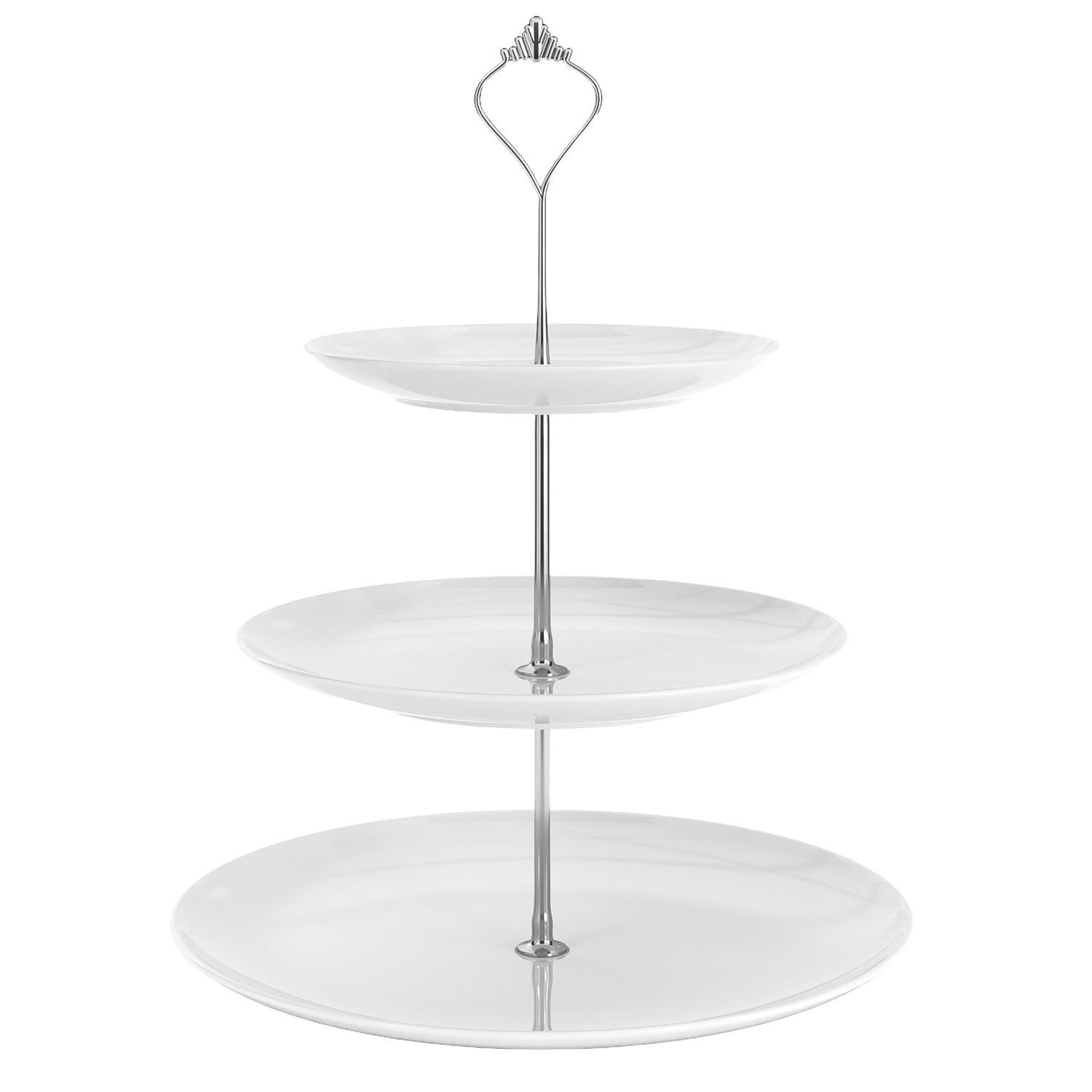 Intirilife Etagere, Porzellan, (1x Tortenständer), Etagere Tortenständer aus Porzellan 3 stöckig - Servierständer