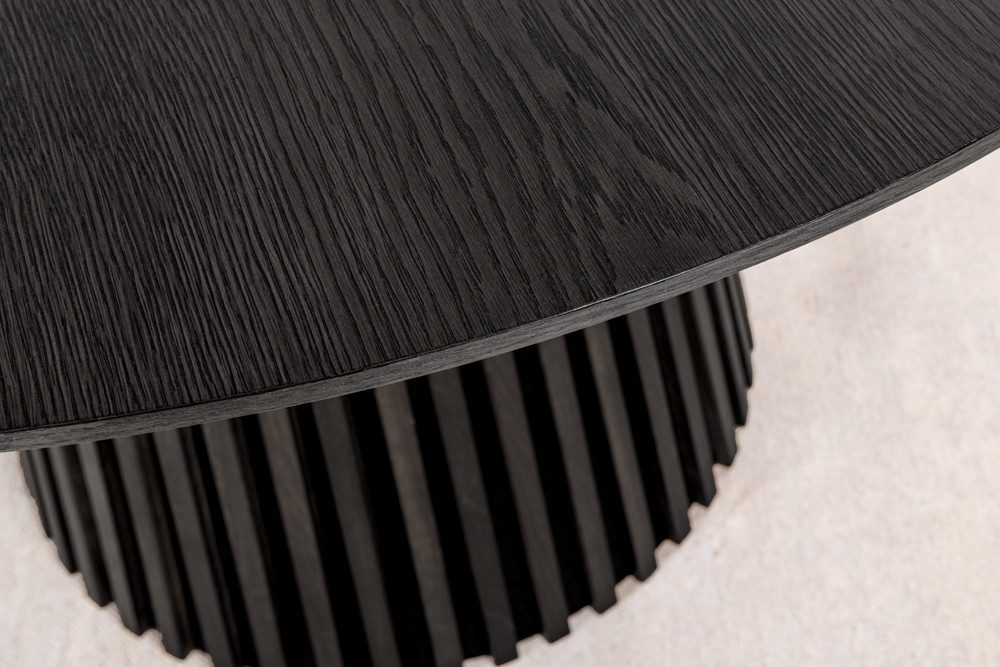 riess-ambiente Esstisch VALHALLA WOOD 120cm schwarz · runder Küchentisch im Japandi-Design (Einzelartikel, 1-St), 6 Personen · Säulenfuß aus Massivholz · Eiche – Bild 5 von 5