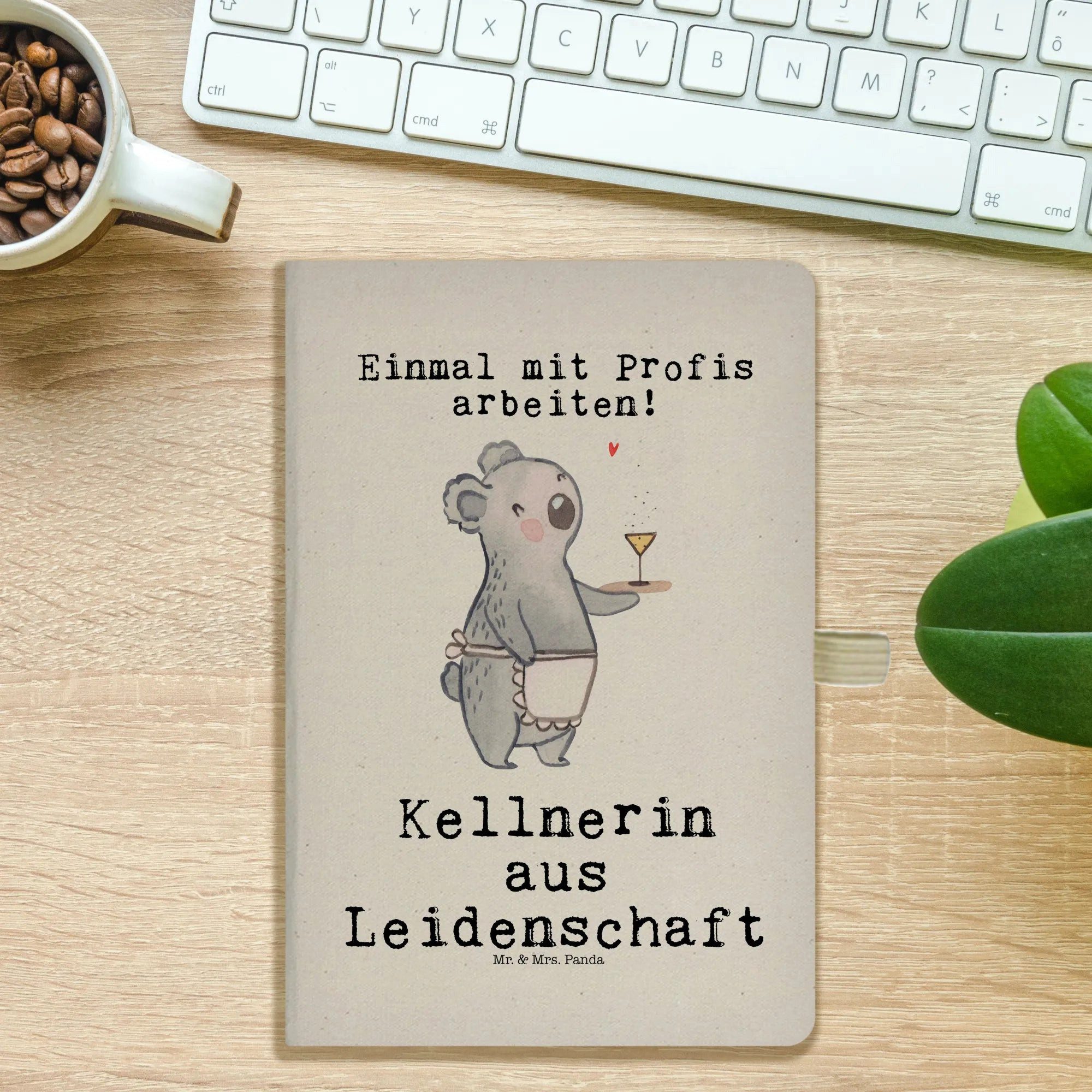 Thumbnail - Mr. & Mrs. Panda Notizbuch Kellnerin Leidenschaft - Transparent - Geschenk, Servicekraft, A5 Not Mr. & Mrs. Panda, Kreat...