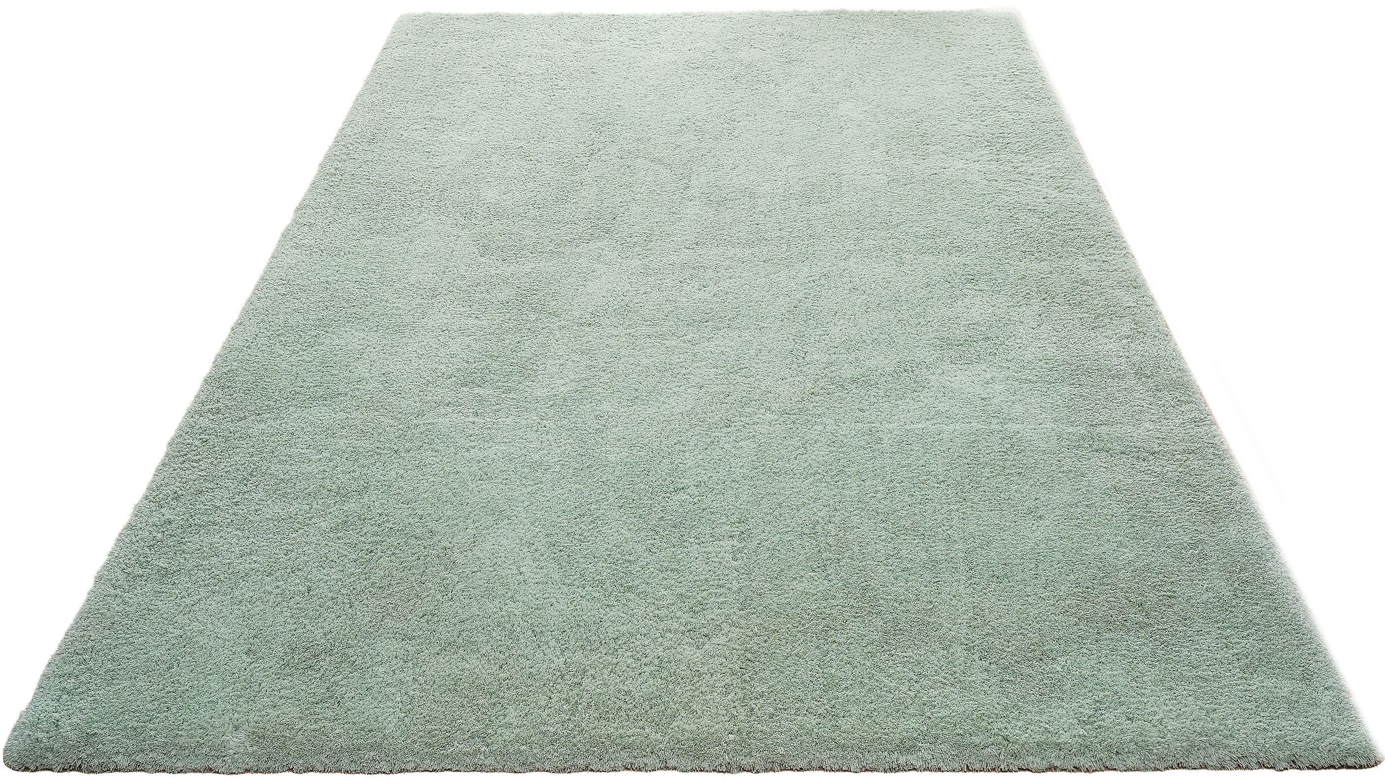 OTTO home Hochflor-Teppich Microfaser Teppich Magong, besonders weich, sehr feiner Flor, rechteckig, Höhe: 30 mm, uni, Wohnzimmer, Schlafzimmer, Kinderzimmer, auch rund und als Läufer