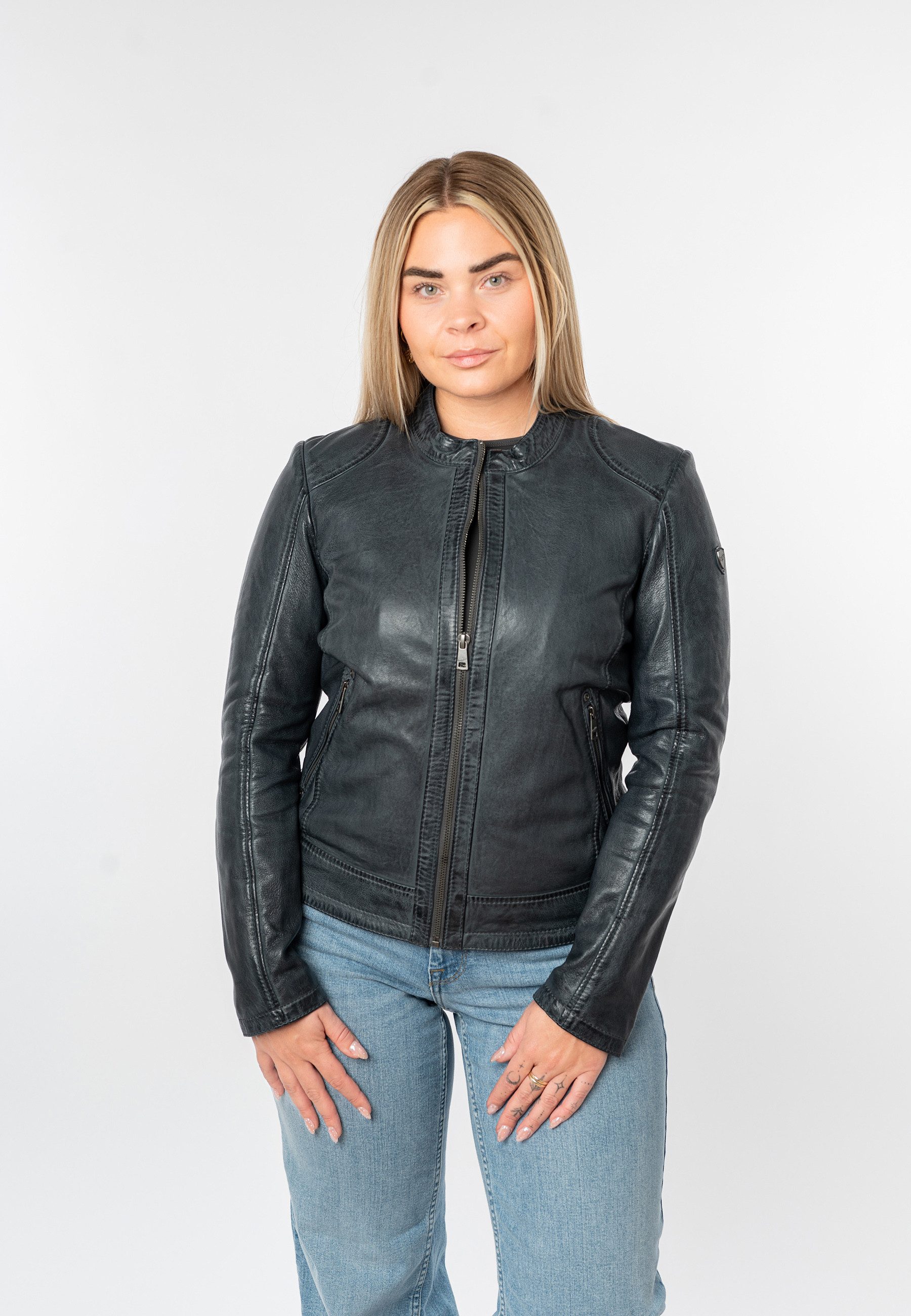Mauritius Lederjacke MWYouvie mit Stehkragen