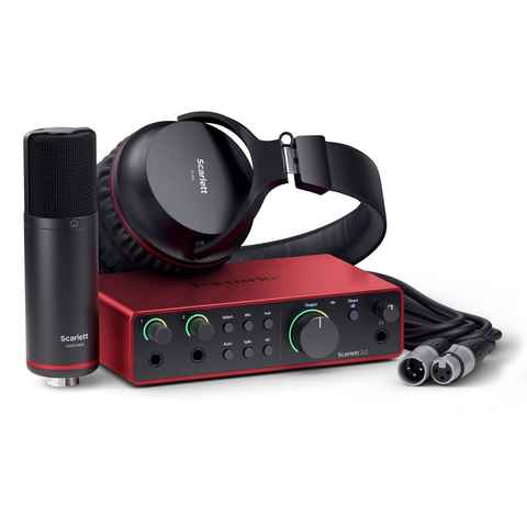 Focusrite Digitales Aufnahmegerät (Scarlett 2i2 Studio 4th Gen with CM25 MKIII & SH-450 - USB Audio)