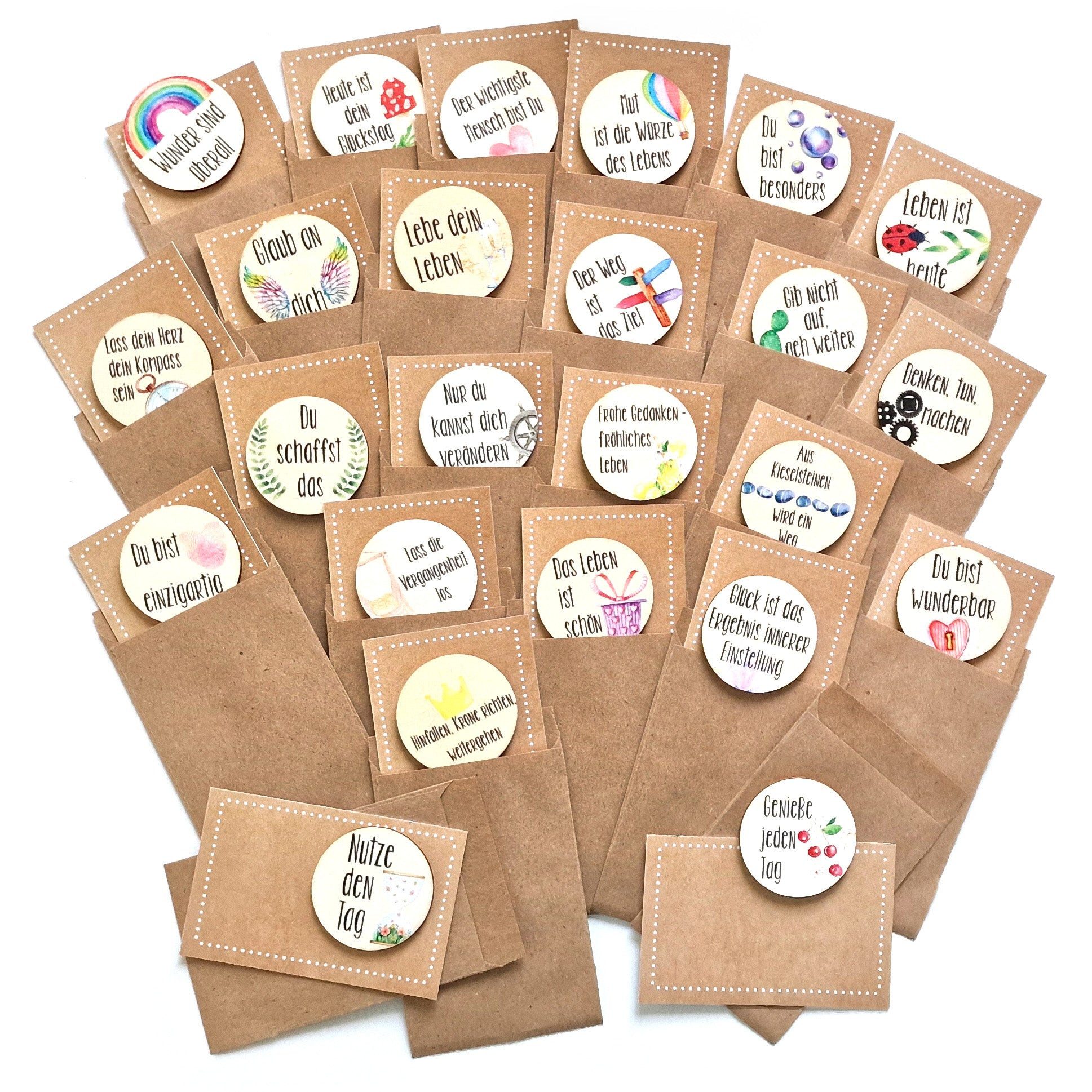 Logbuch-Verlag Dekofigur 24 kleine Geschenke Glückstaler mit Karte & Verpac günstig online kaufen