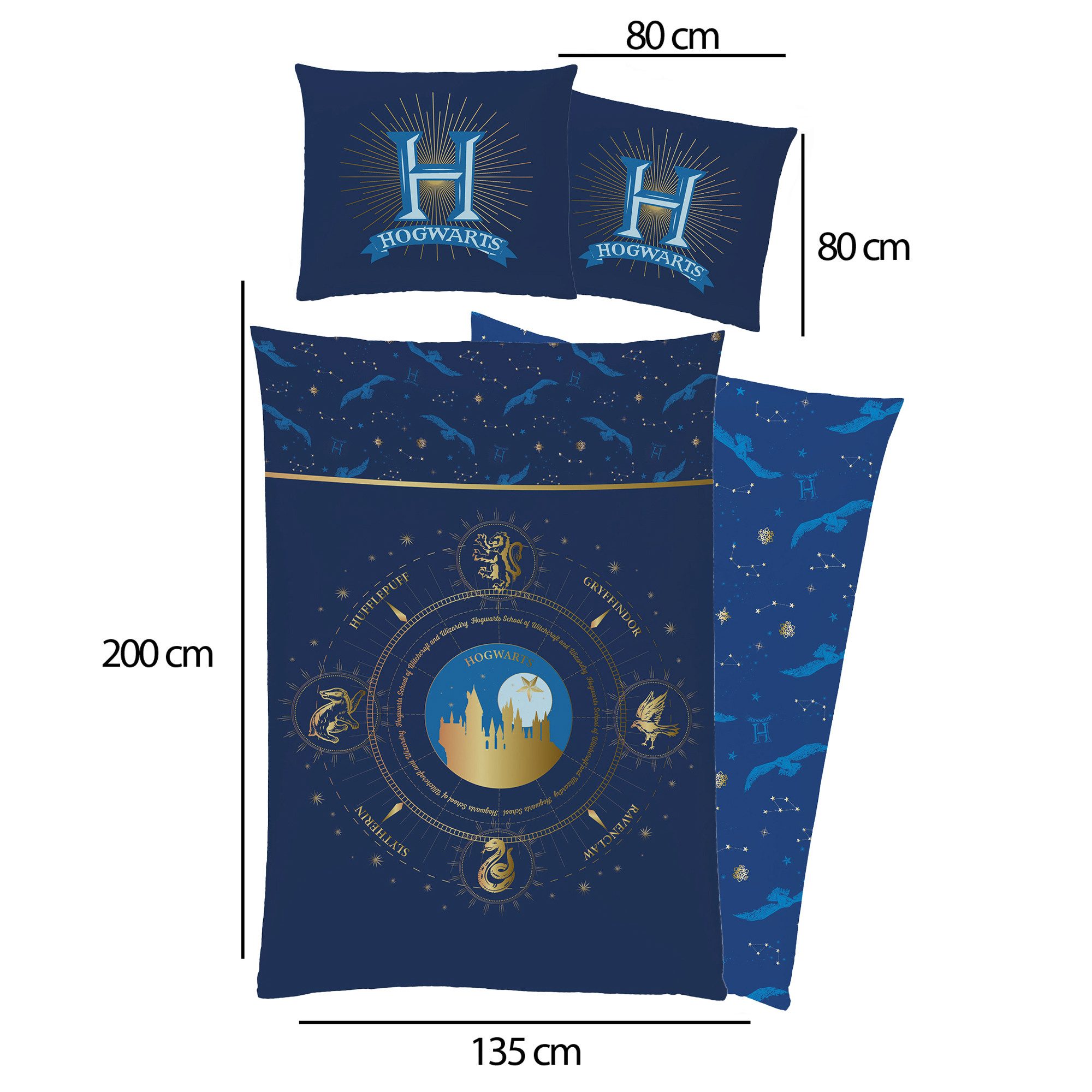 BERONAGE Kinderbettwäsche Harry Potter Sternenbild Bettwäsche Linon / Renfo günstig online kaufen