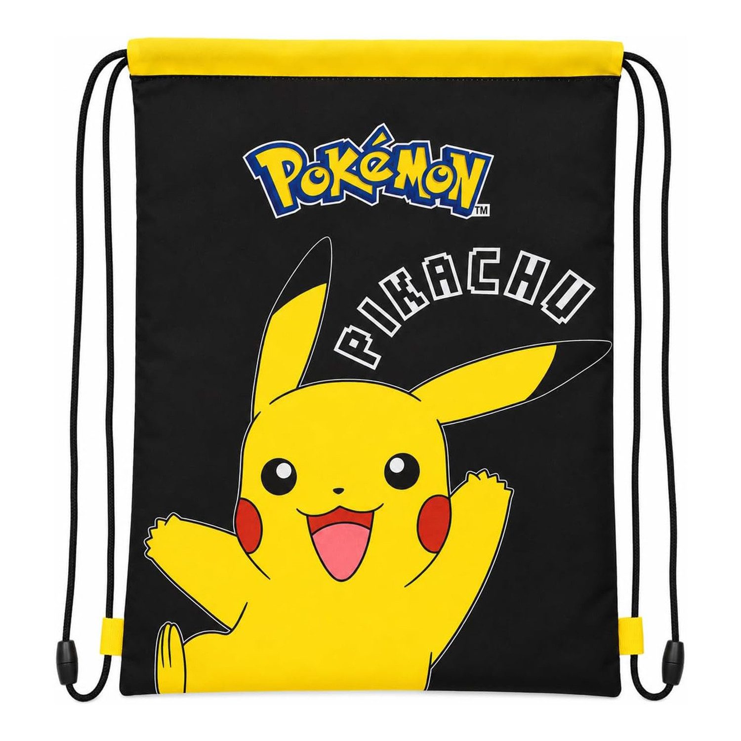 POKÉMON Turnbeutel Pikachu Turnbeutel Kinder mit Tunnelzug und Namensfeld