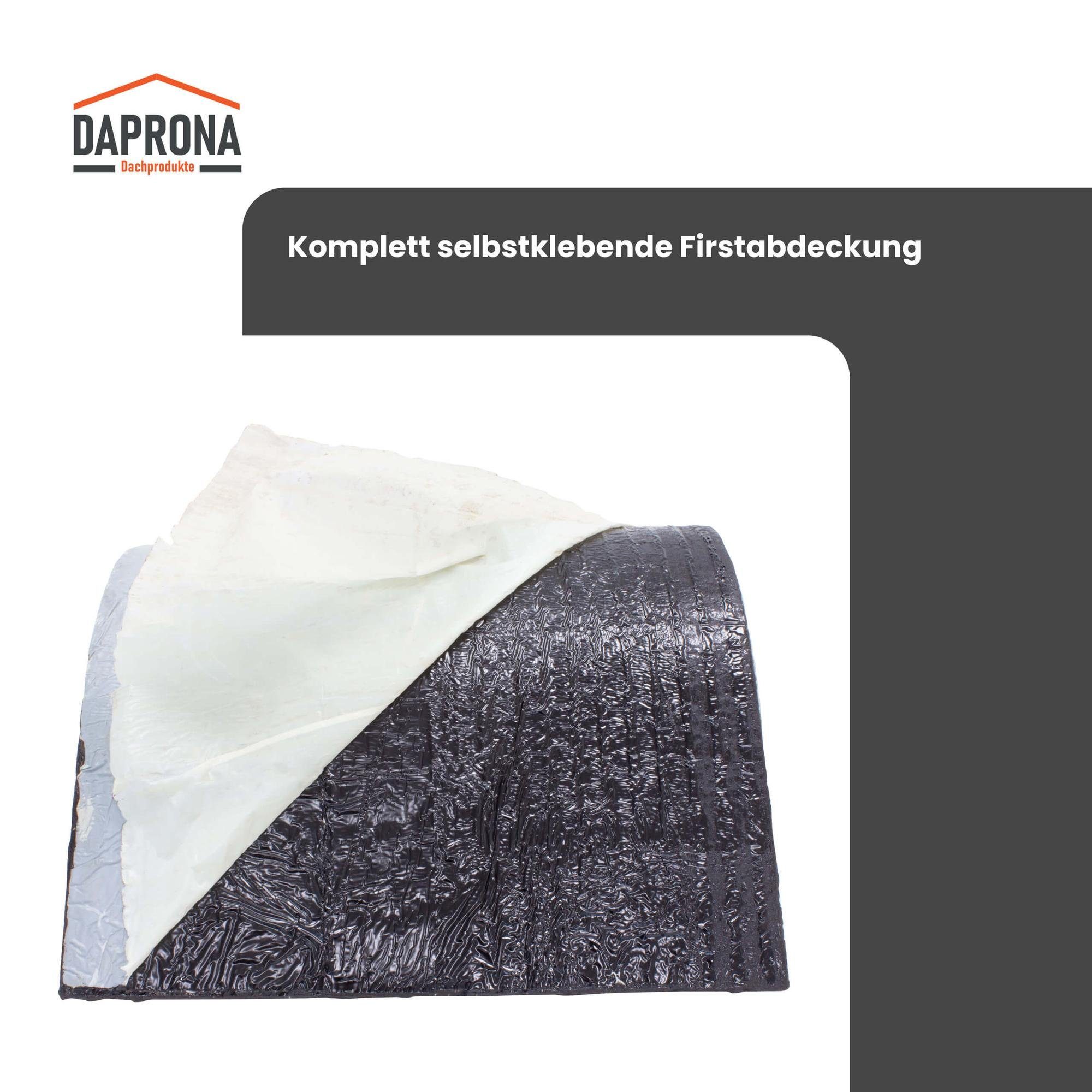 DAPRONA Dachschindeln Dachschindeln, Firstabdeckung 5m x 32cm Rot, (20-St), Bitumen Firstband für Gartenhaus, Carport