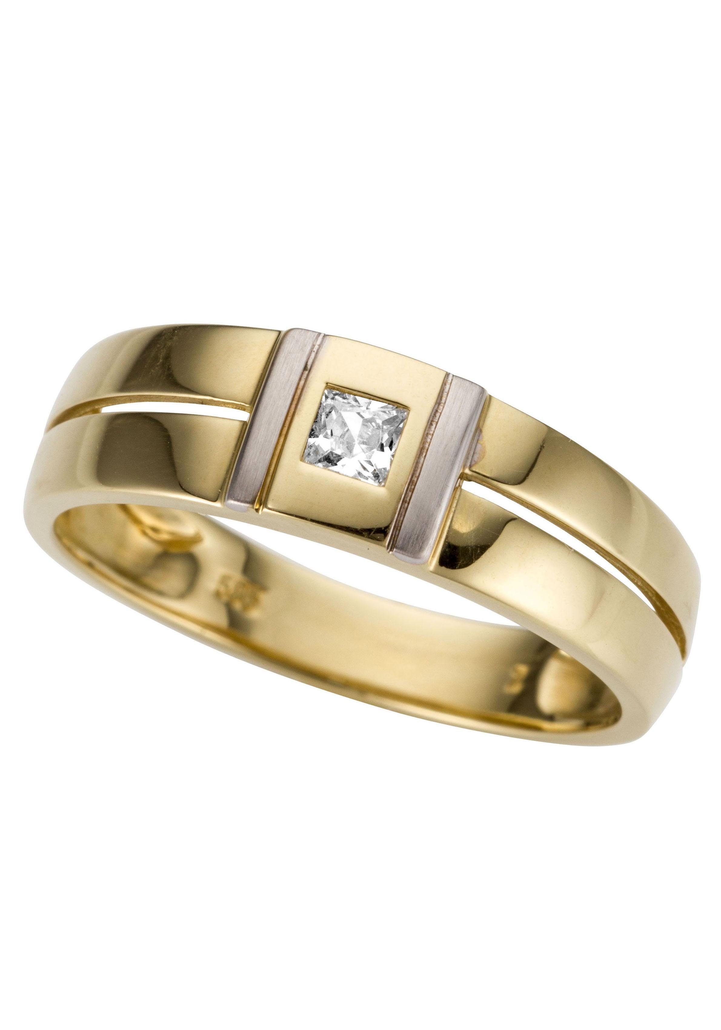 Firetti Goldring Schmuck Geschenk Gold 333 Herrenring Goldring, mit Zirkonia (synth)