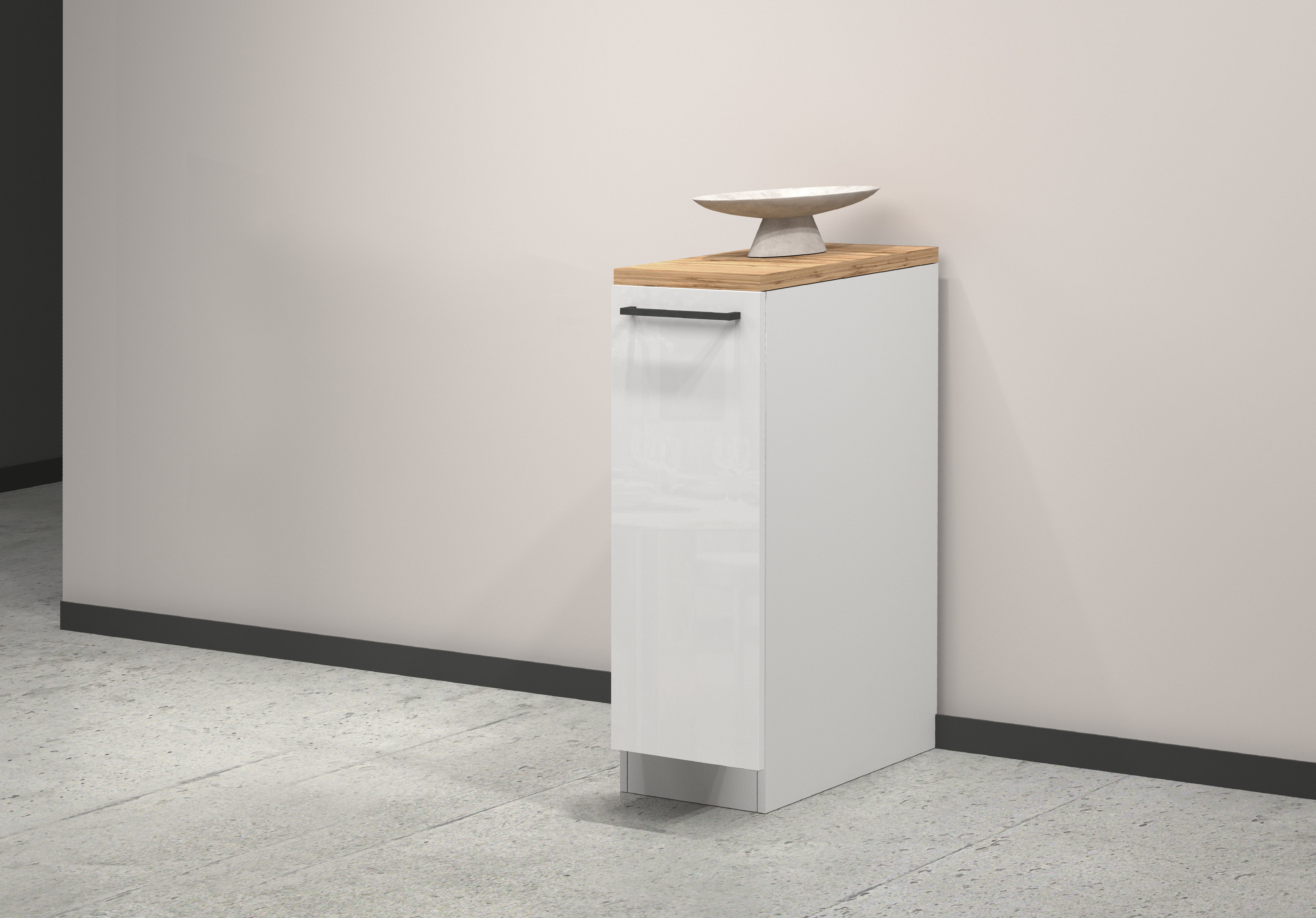 KOCHSTATION Apothekerschrank KS-Sole,Apothekerkommode Breite/Höhe 30/85 cm, Anbau-und Unterbau möglich