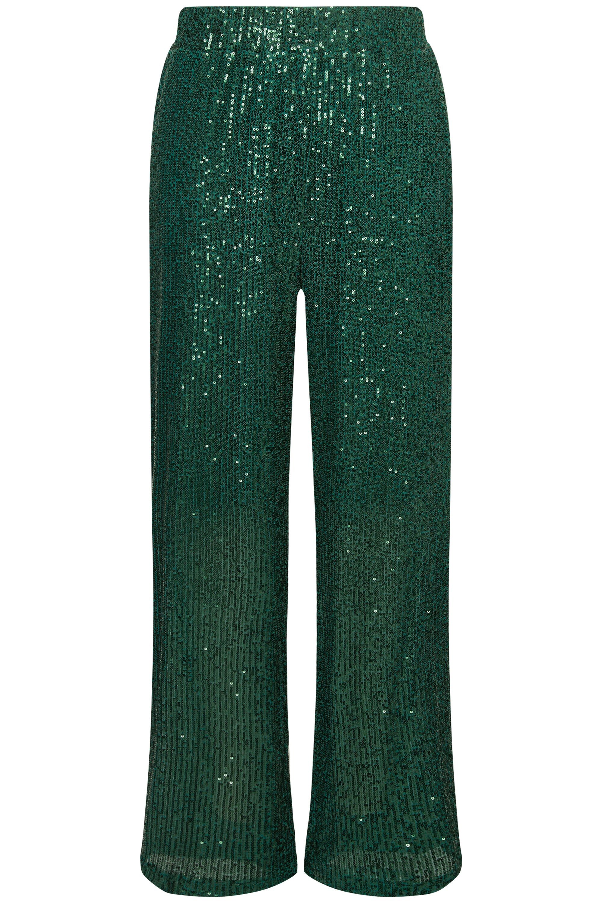 Ulla Popken Schlupfhose Hose weites Bein Pailletten Elastikbund günstig online kaufen