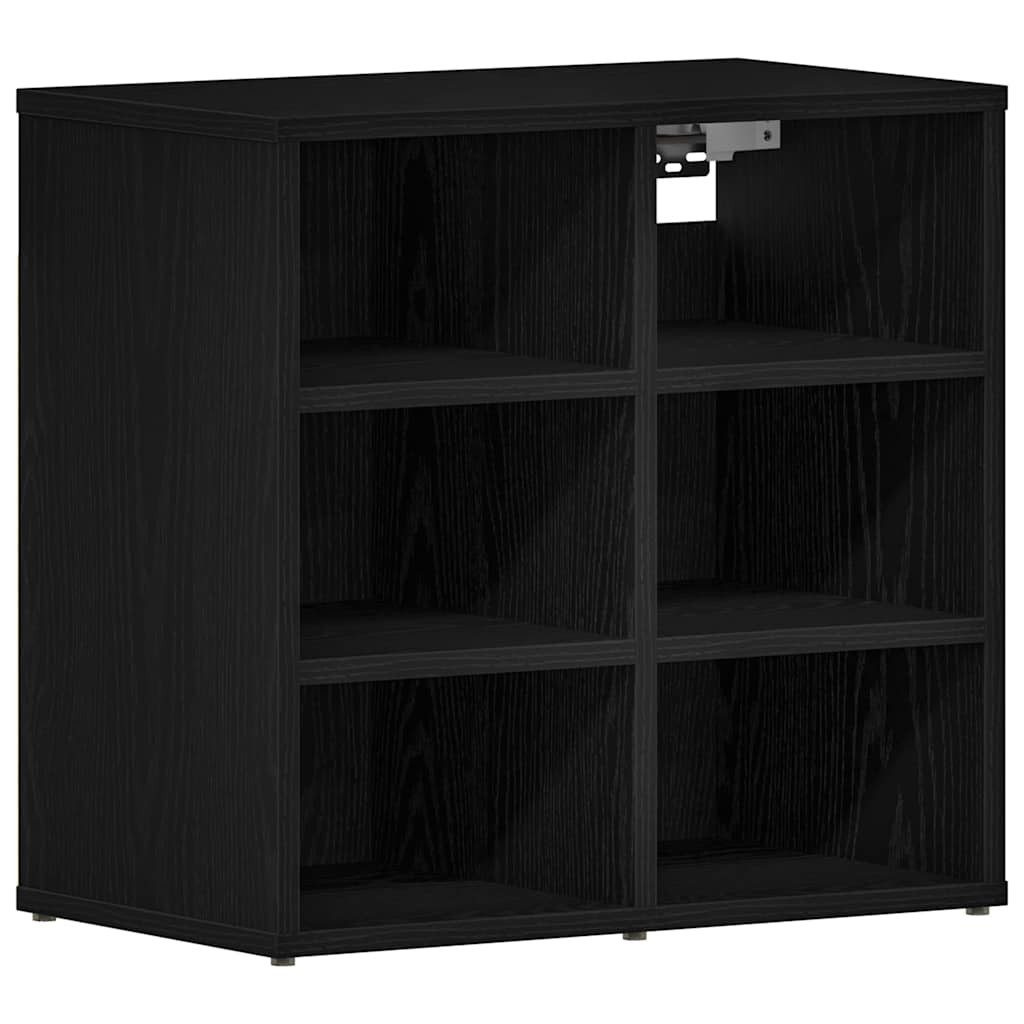 vidaXL Schuhregal Schuhschrank Schwarze Eiche 52 x 30 x 50.5 cm Holzwerkstoff, 1-tlg.