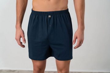 Vamp Weiter Boxer UOMO di VAMP (Set, 1-St., Set) Herren 1er Pack Boxershorts Baumwolle blau