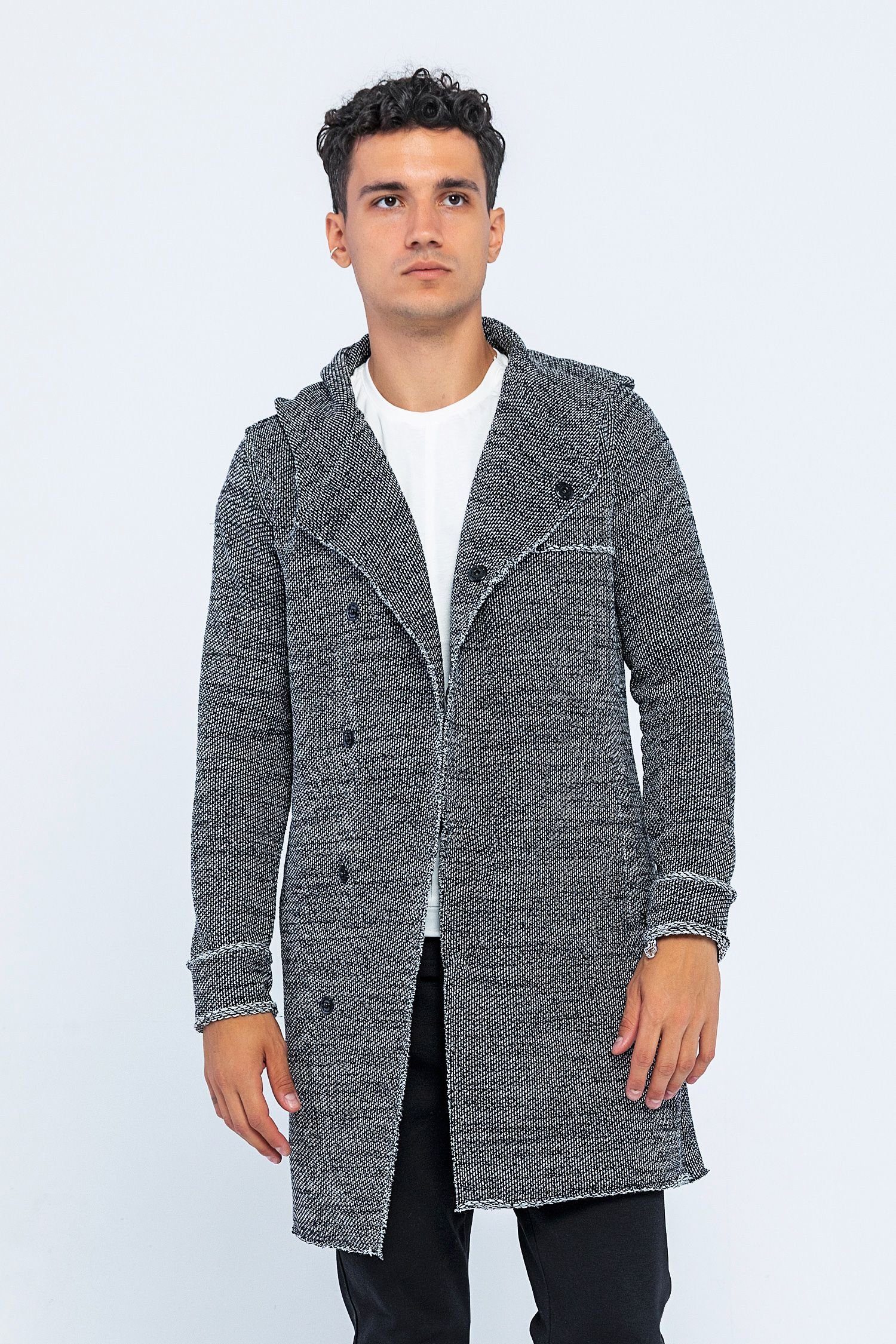 Ron Tomson Cardigan mit Kapuze