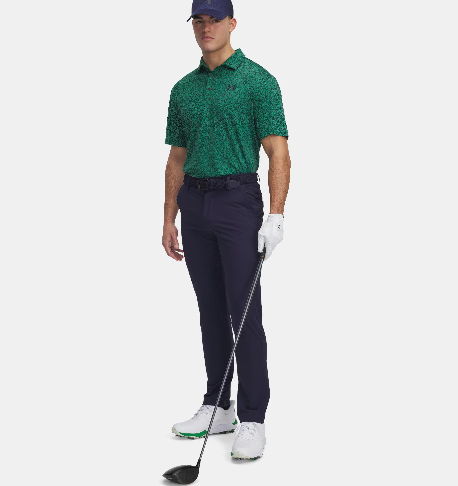 Under Armour® Poloshirt Under Armour Golfpolo Playoff 3.0 Printed Grün-Gemustert Herren