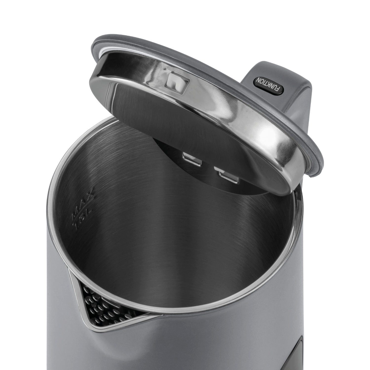 KLAMER Wasserkocher Edelstahl mit Temperatureinstellung 40-100°C, Warmhaltefunktion, matt…, 1,5 l, 1800 W, 1,5L, 5 Temp.-Einst., kalkfrei, BPA-frei, integrierte – Bild 4 von 5