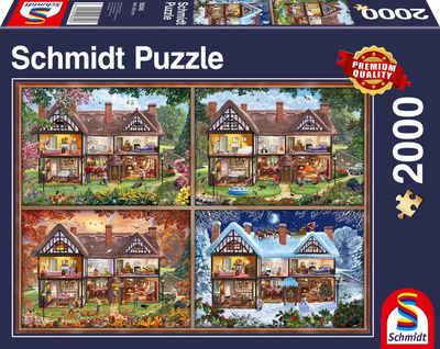 Schmidt Spiele Puzzle Jahreszeiten Haus, 2000 Puzzleteile, Made in Germany