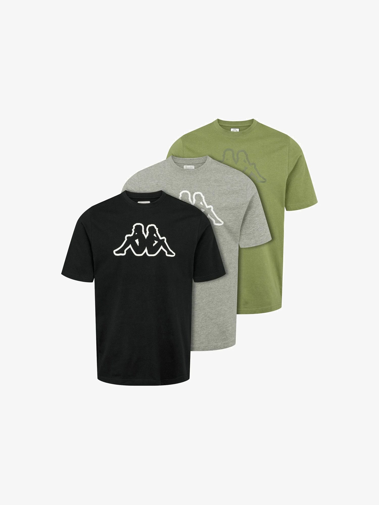 Kappa Kurzarmhemd Kappa T-shirt Cromen 3-pack günstig online kaufen