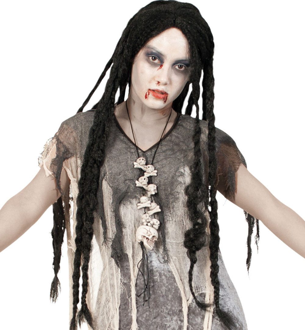 Kostüm-Perücke Freaky Zombie Horror Perücke für Erwachsene Halloween Karneval
