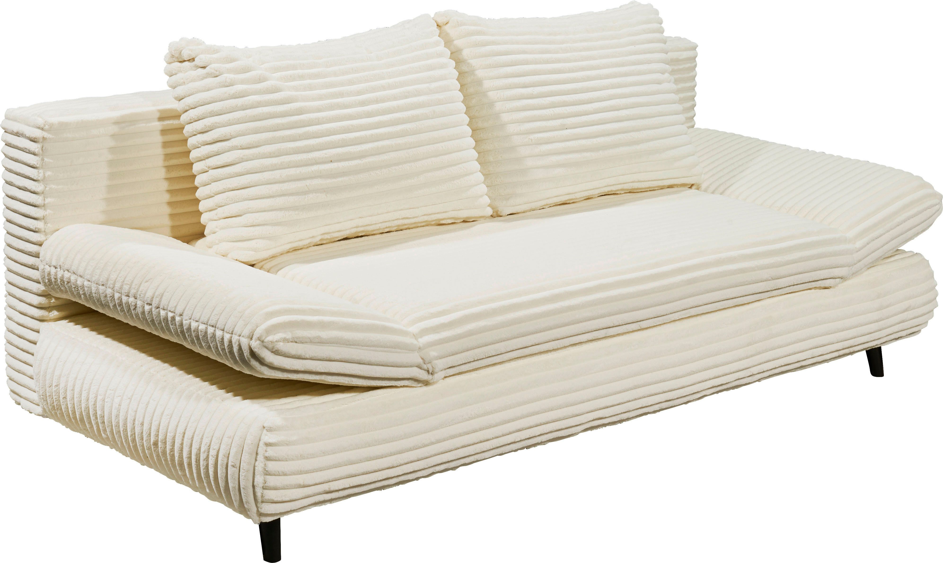 ED EXCITING DESIGN Schlafsofa Sunny, mit Bettkasten, Armteilverstellung & 2 Rückenkissen