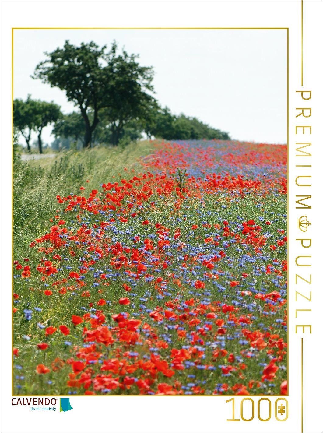 Puzzle CALVENDO Puzzle Mohnfeld. Landschaft im Havelland. 1000 Teile Lege-Größe 48 x 64 cm Foto-Puzzle Bild von Anja Frost