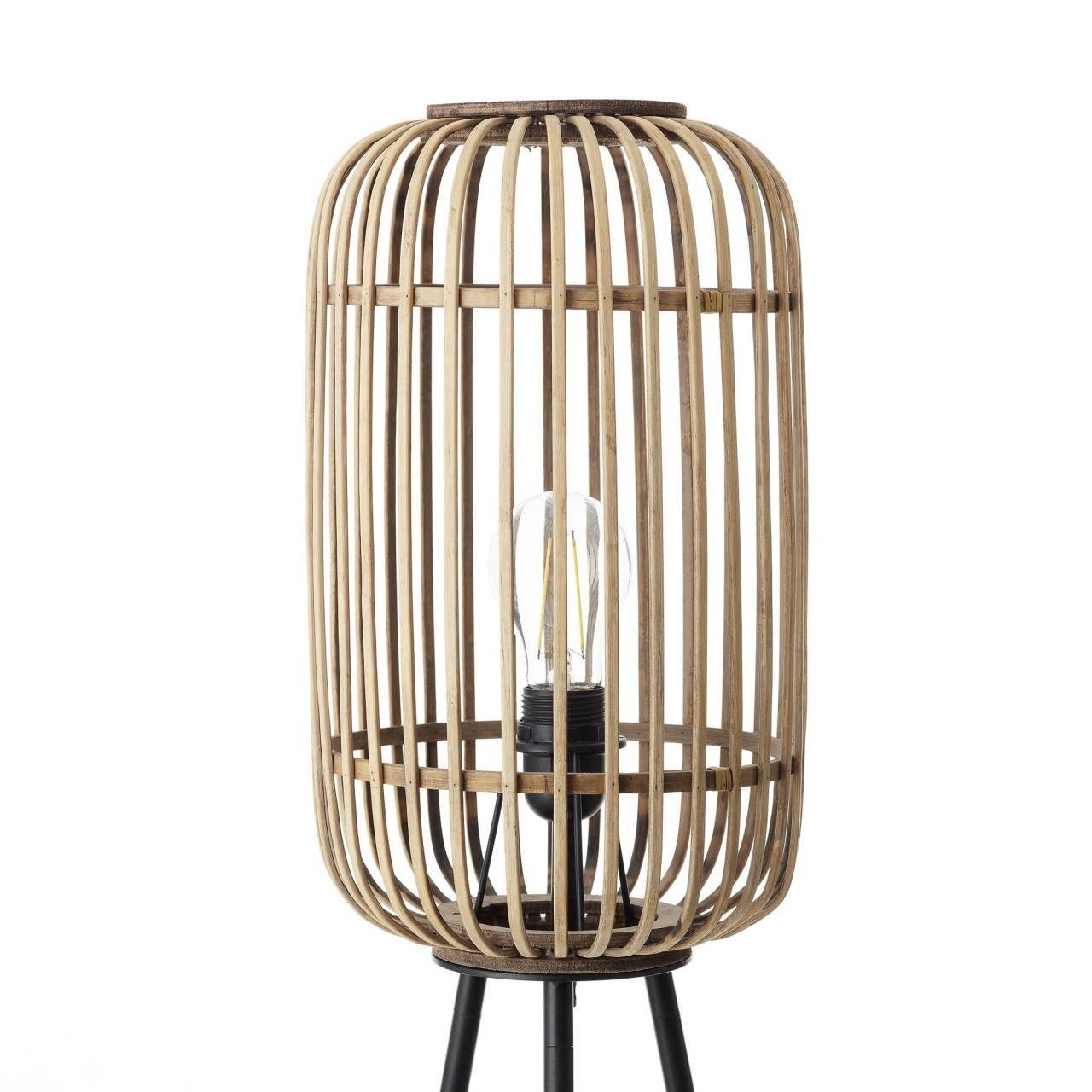 Stehleuchte Woodrow, Höhe 130 cm, holz hell, Bambus/Metall günstig online kaufen