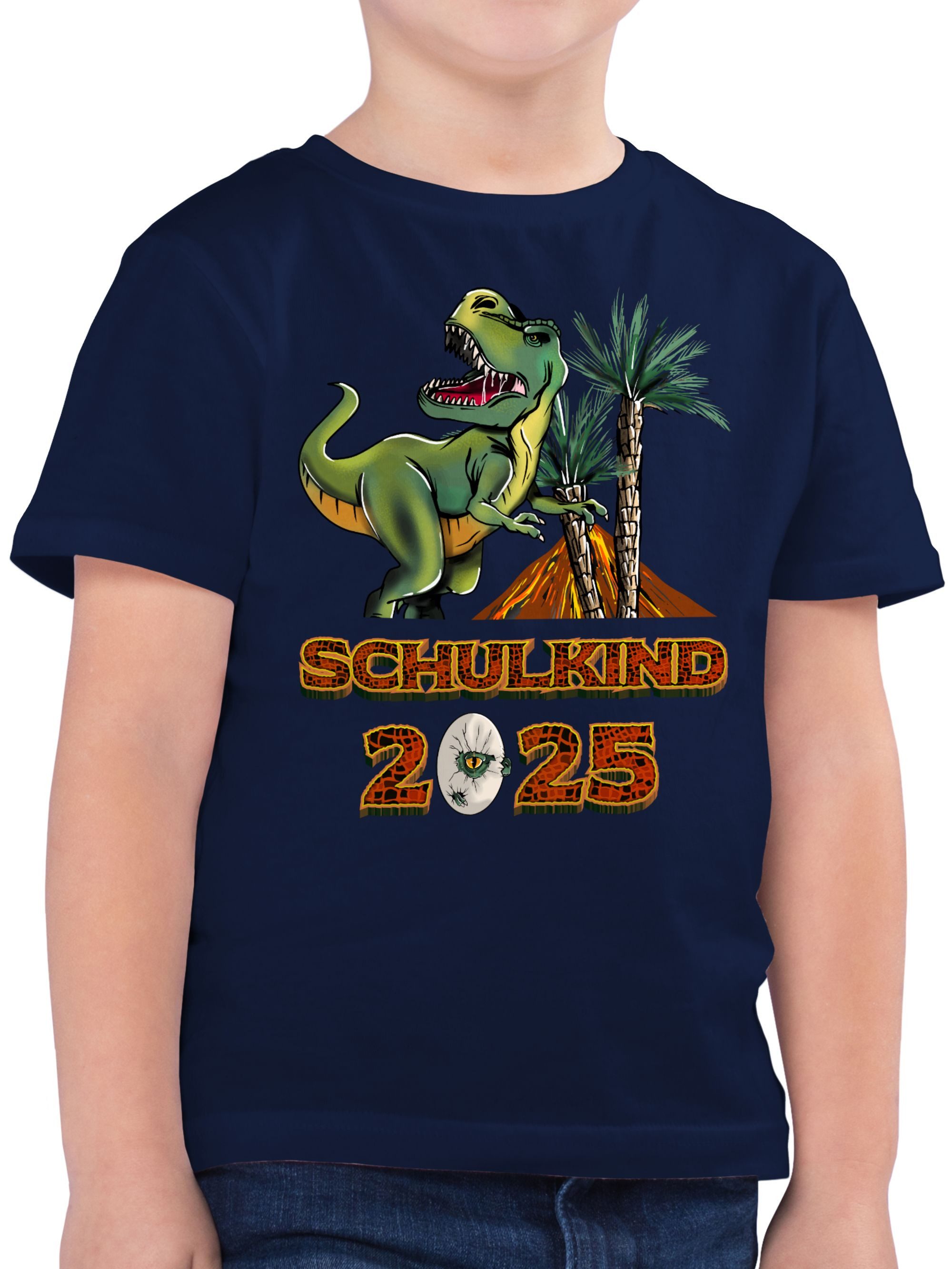 T-Shirt Schulkind 2025 T-Rex Dino Dinosaurier