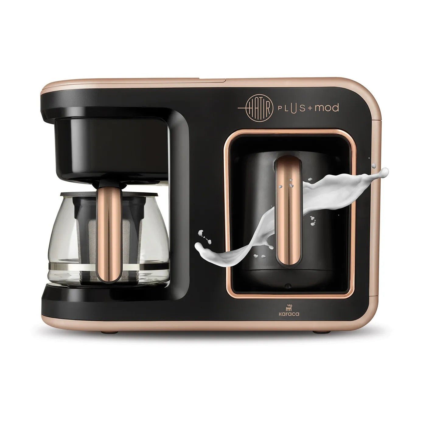 Karaca Espressomaschine Hatır Plus Mod 5 in 1 Essential Turkische Filter Kaffeemaschine Espressomaschine Rosie Braun, 1385W