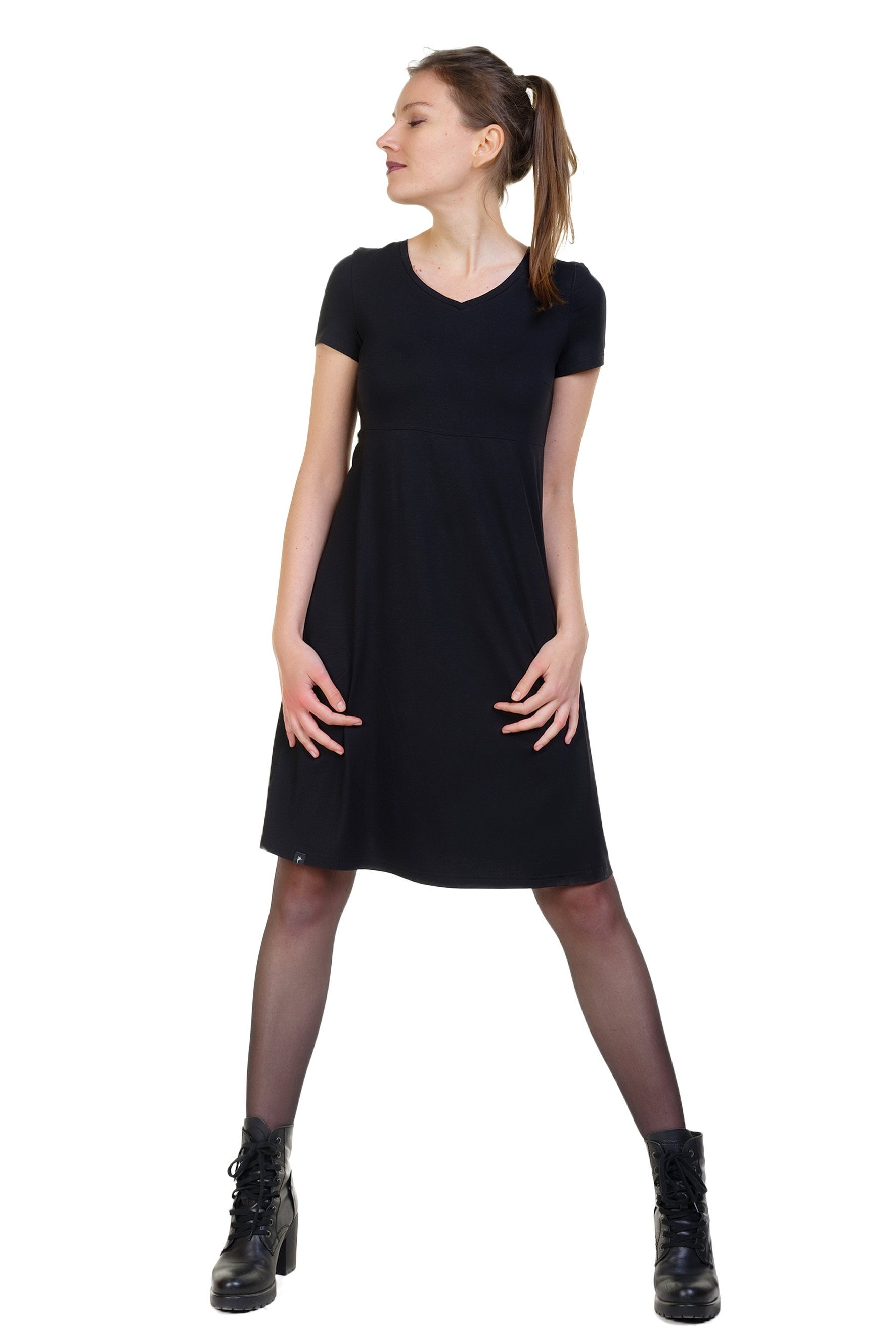 3Elfen A-Linien-Kleid Lillie Kleid kurzarm A Linien Sommerkleid by 3Elfen