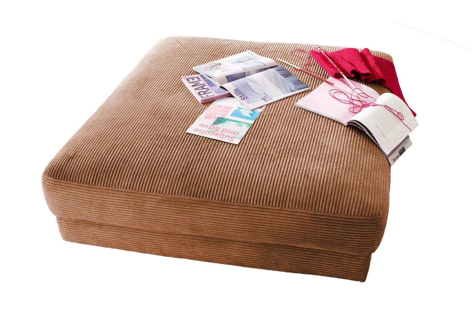 KAWOLA Hocker MADELINE, Big Hocker Polsterhocker günstig online kaufen