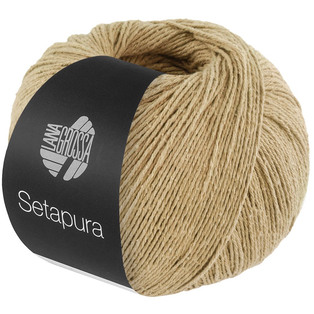 LANA GROSSA SETAPURA Häkelwolle, 200 m (angenehm weiches, mattes Seidengarn), 50 g