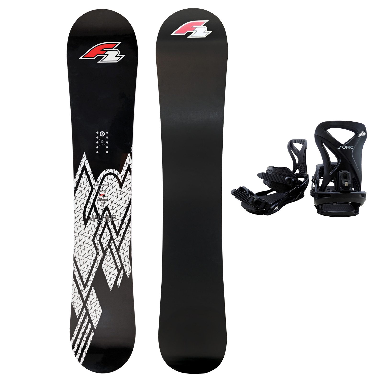 Snowboard F2 Set Snowboard Rental Machine 145cm + Sonic Bindung M